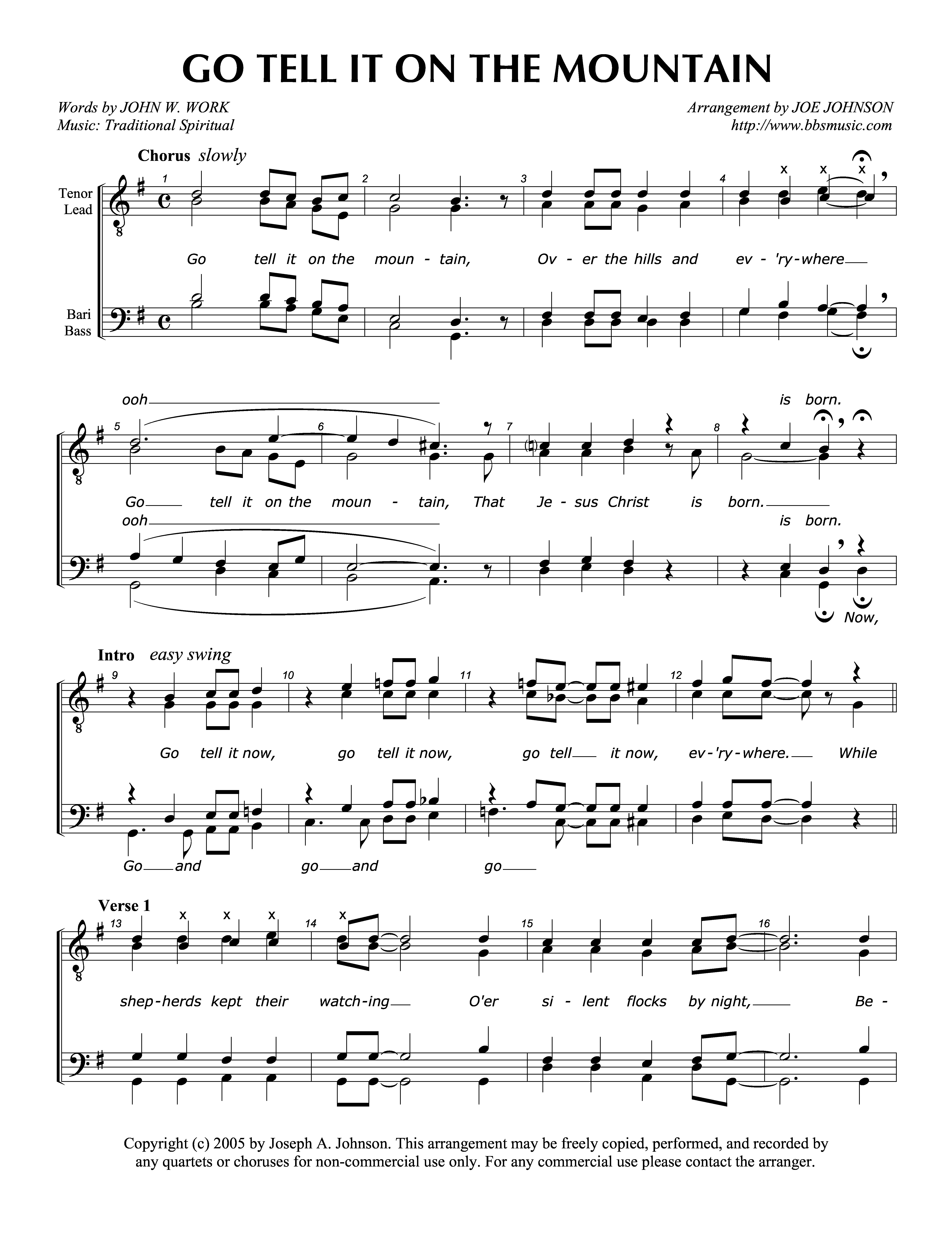 Go Tell It (Tenor Post) page 1