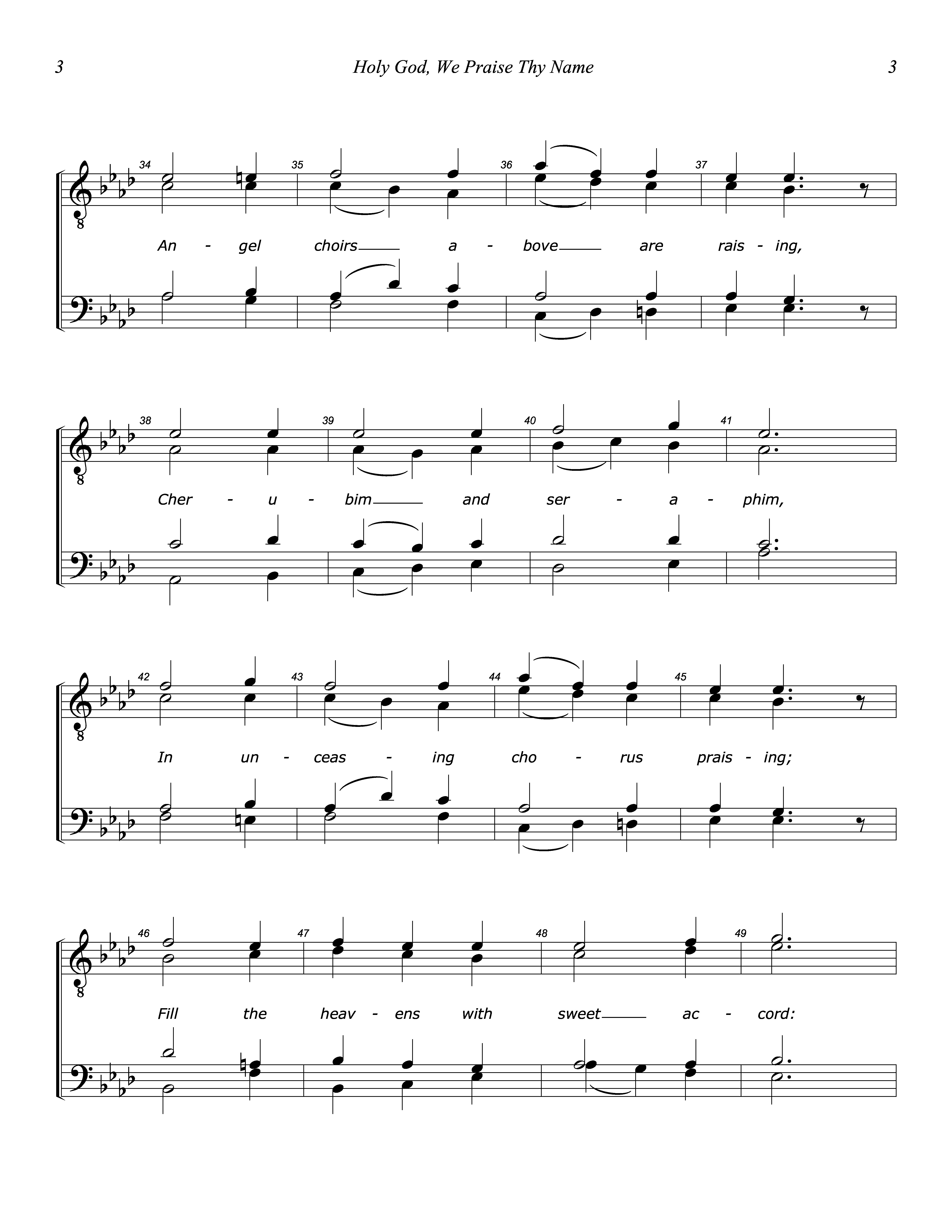 Holy God, We Praise Thy Name page 3