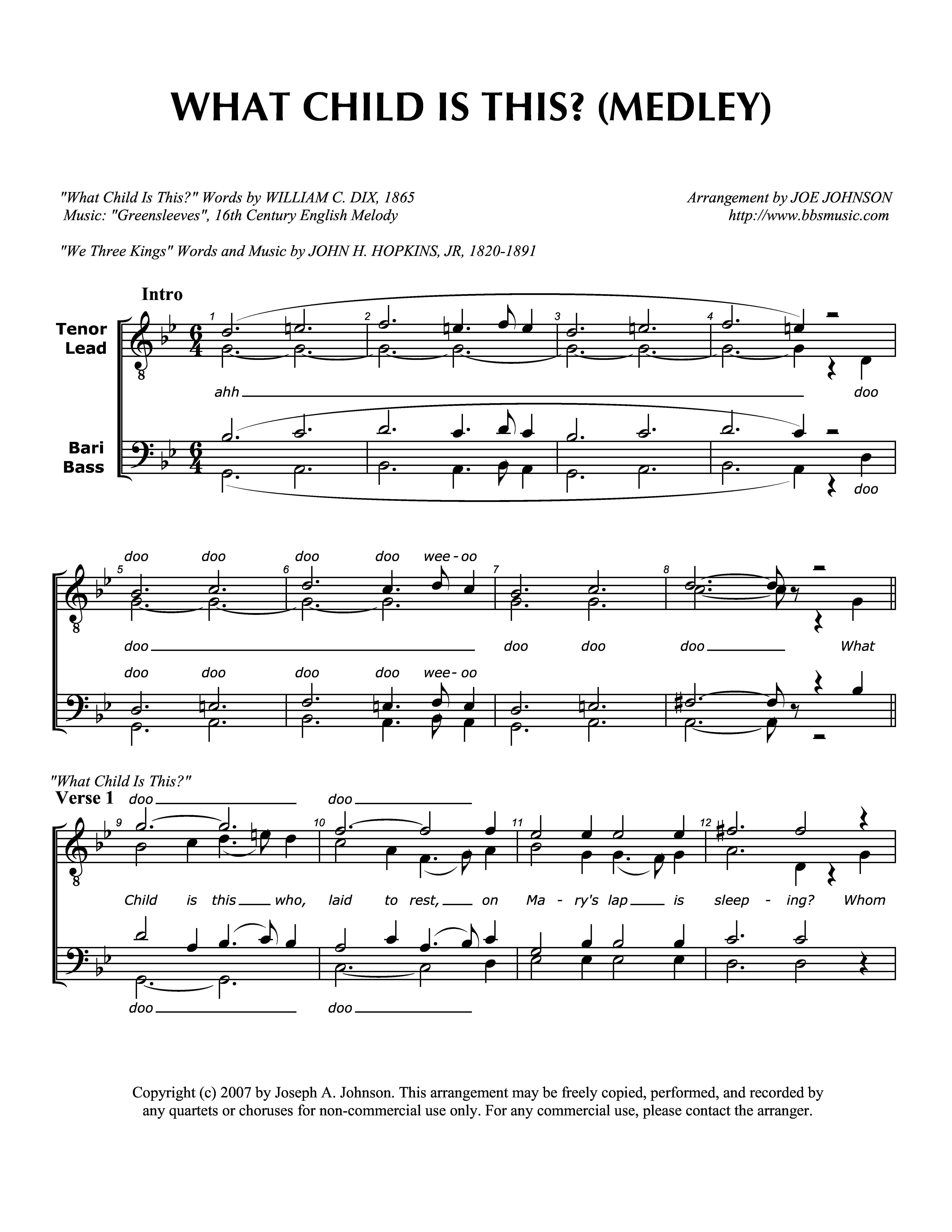 What Child (Medley) page 1