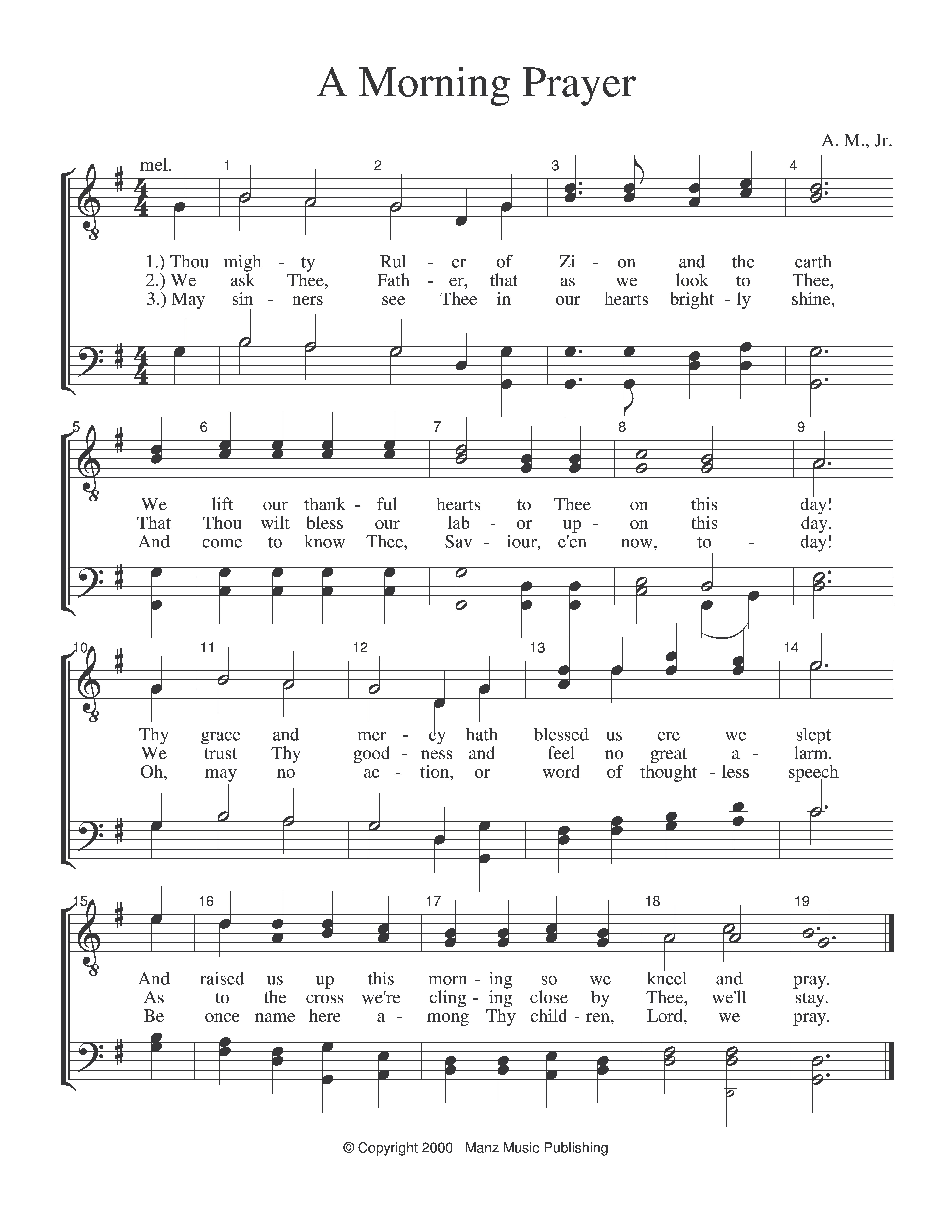 A Morning Prayer