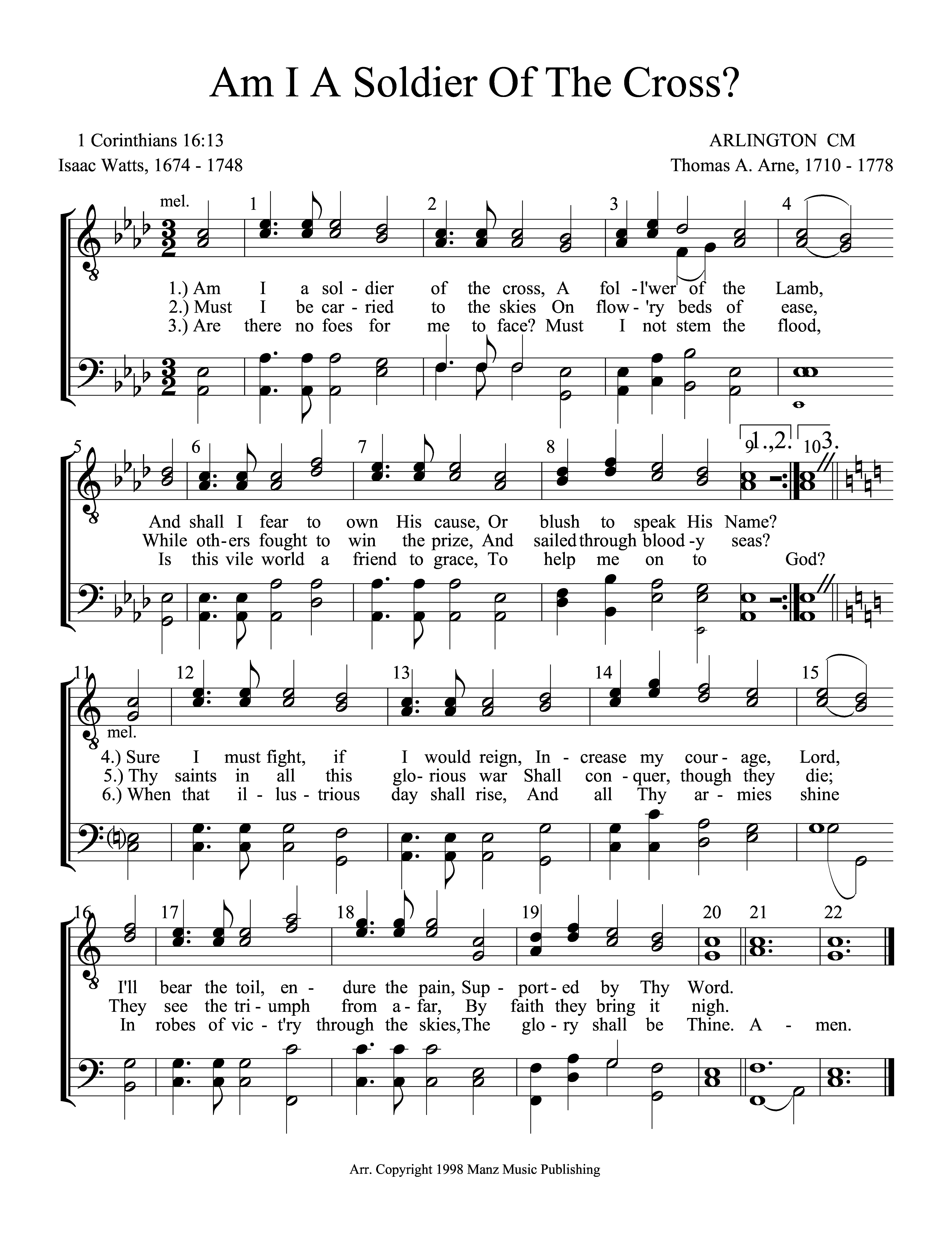 Am I A Soldier Of The Cross