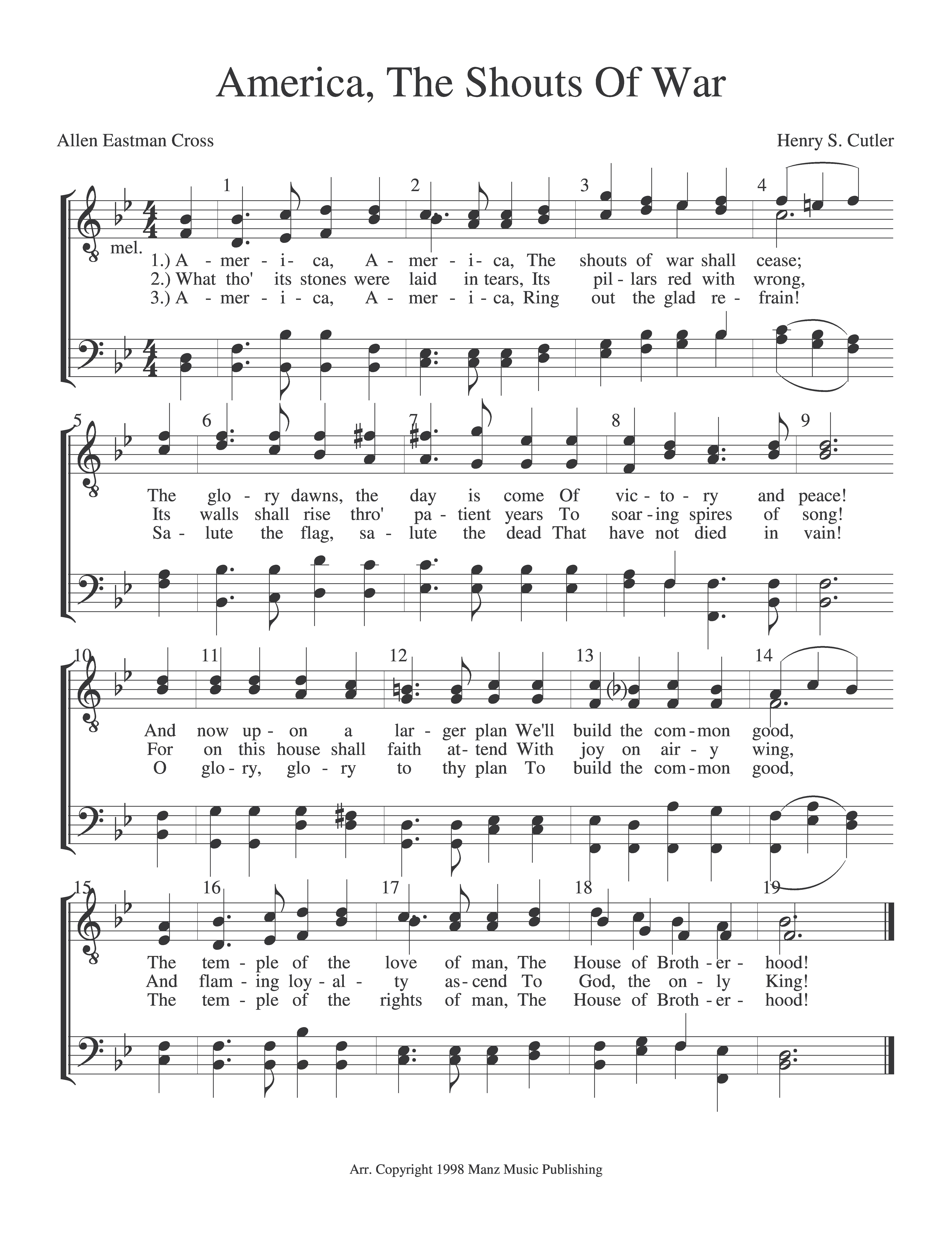 America, The Shouts Of War