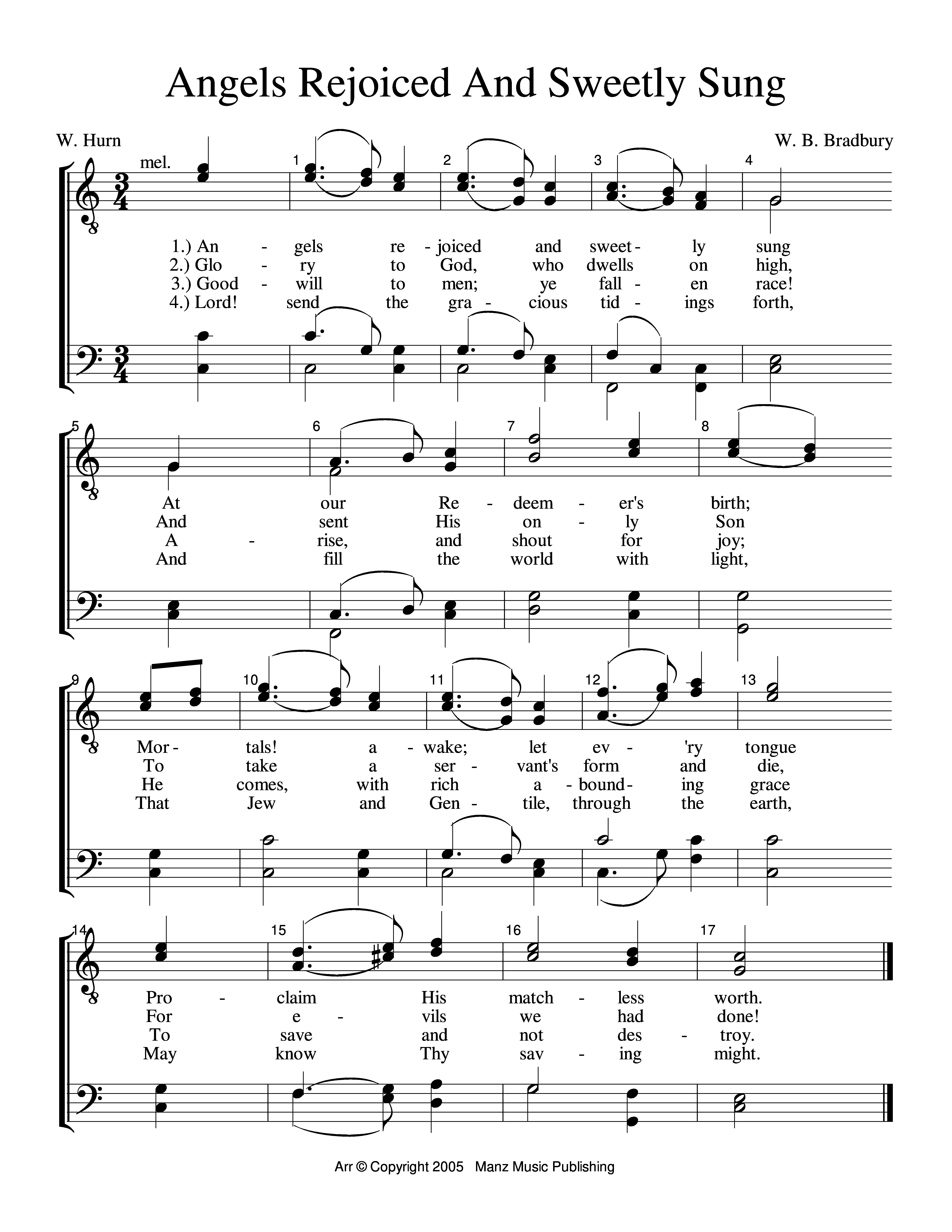 Angels Rejoiced And Sweetly Sung