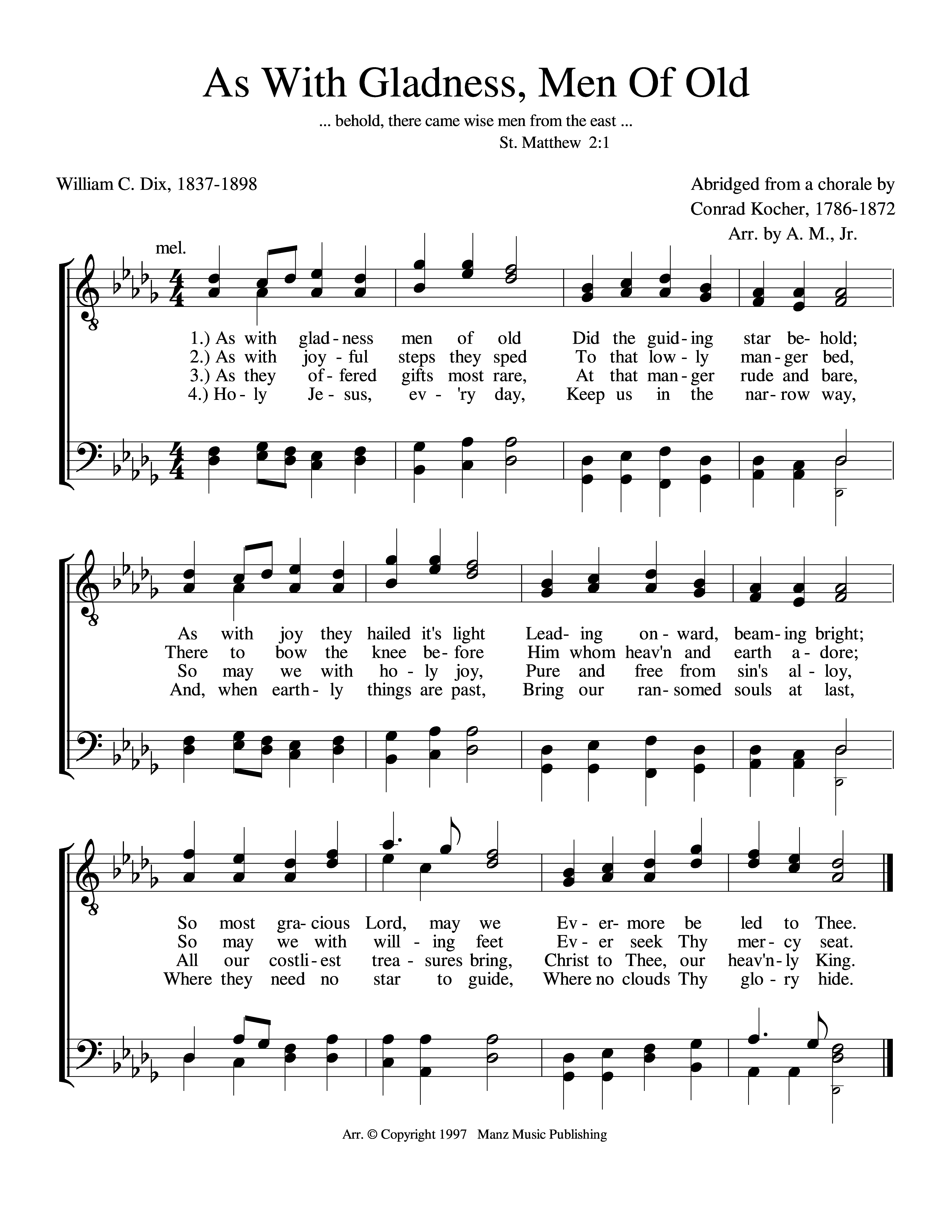 As With Gladness, Men Of Old - 2