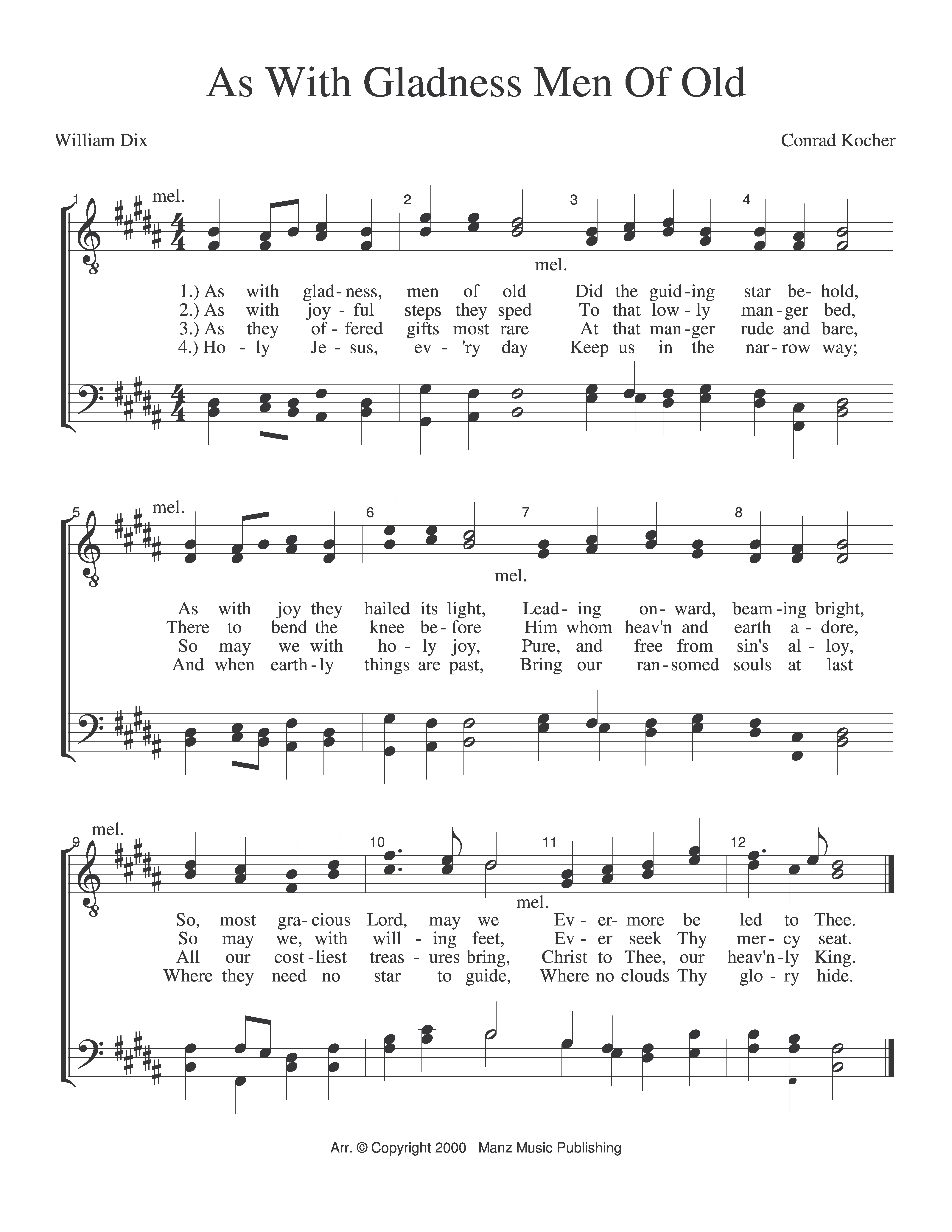 As With Gladness Men Of Old