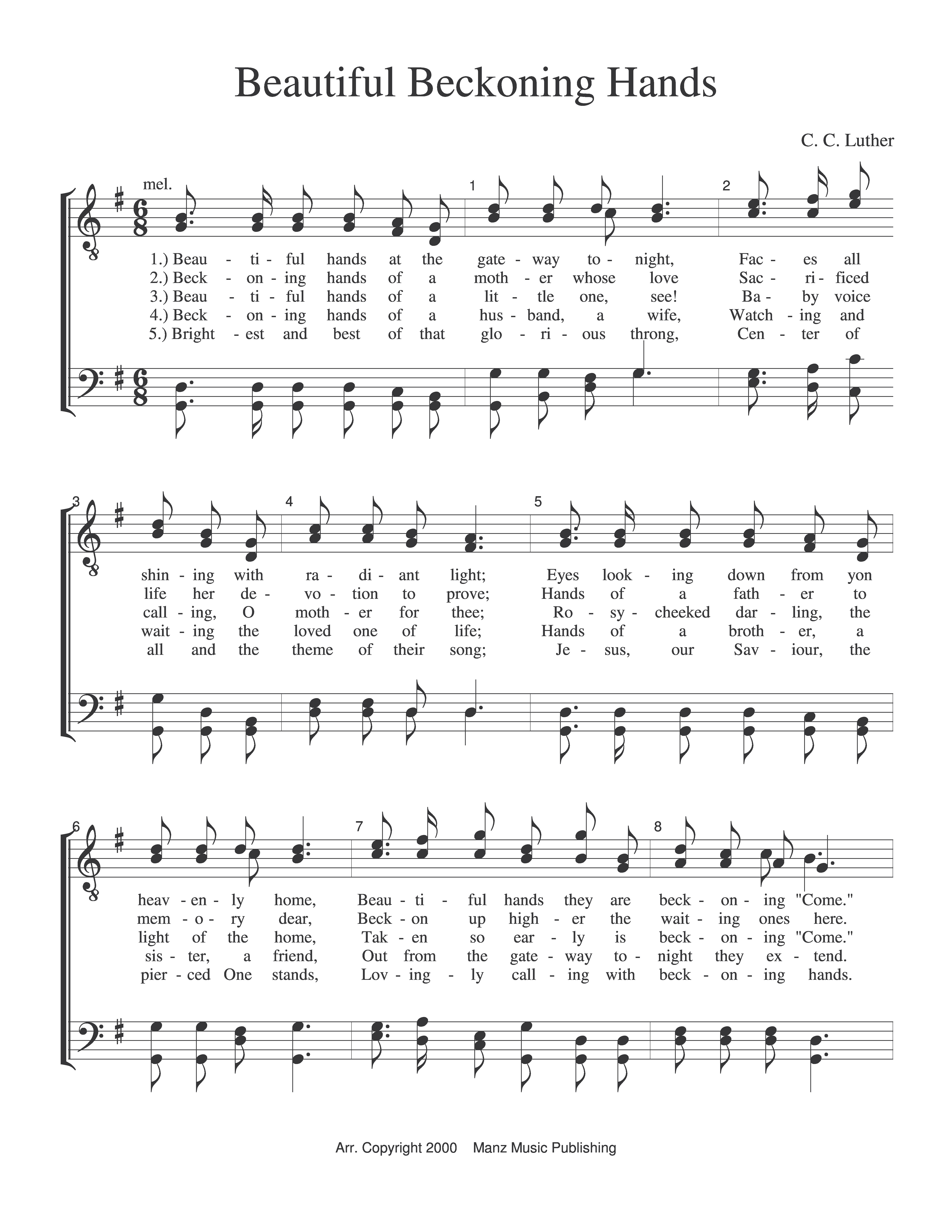 Beautiful Beckoning Hands page 1