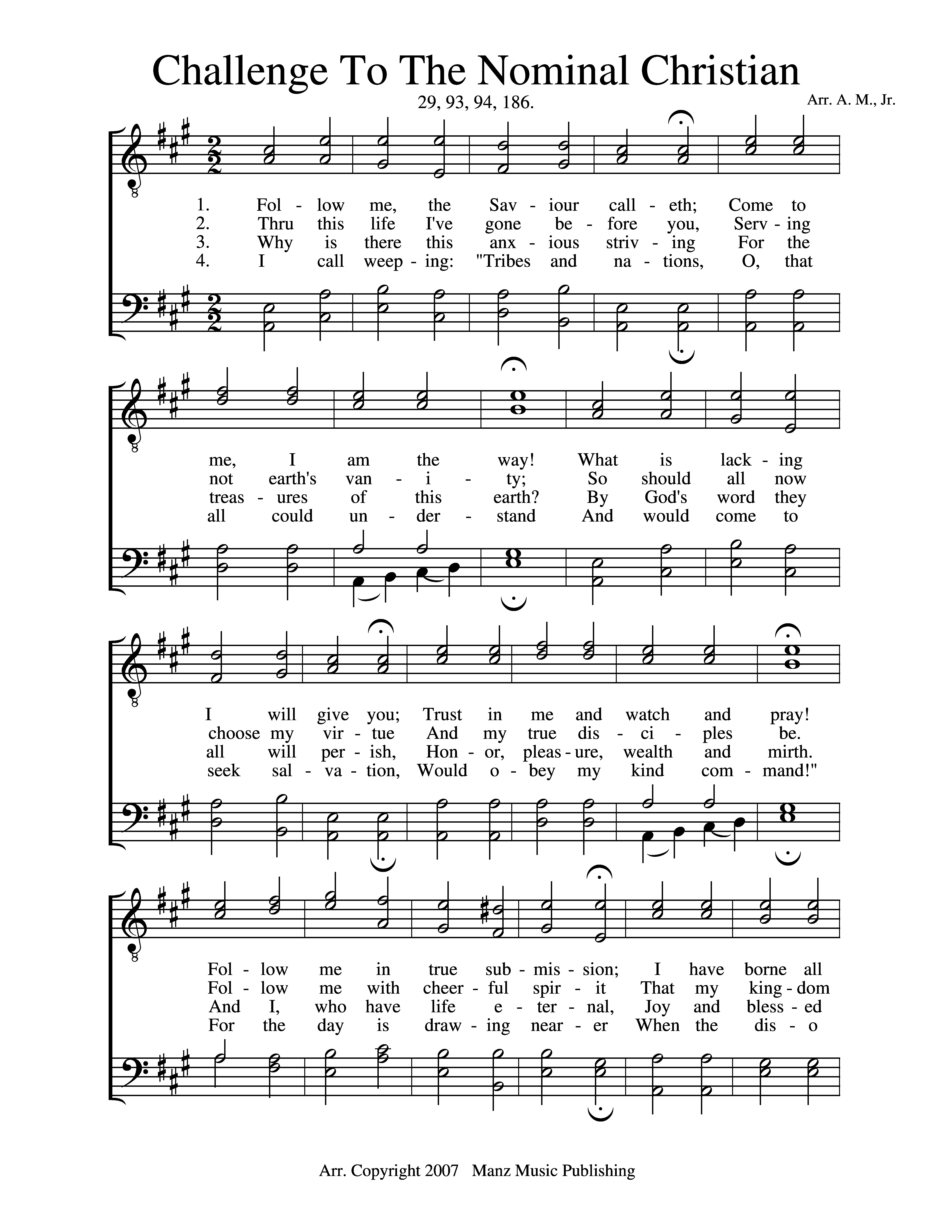 Challenge To The Nominal Christian page 1