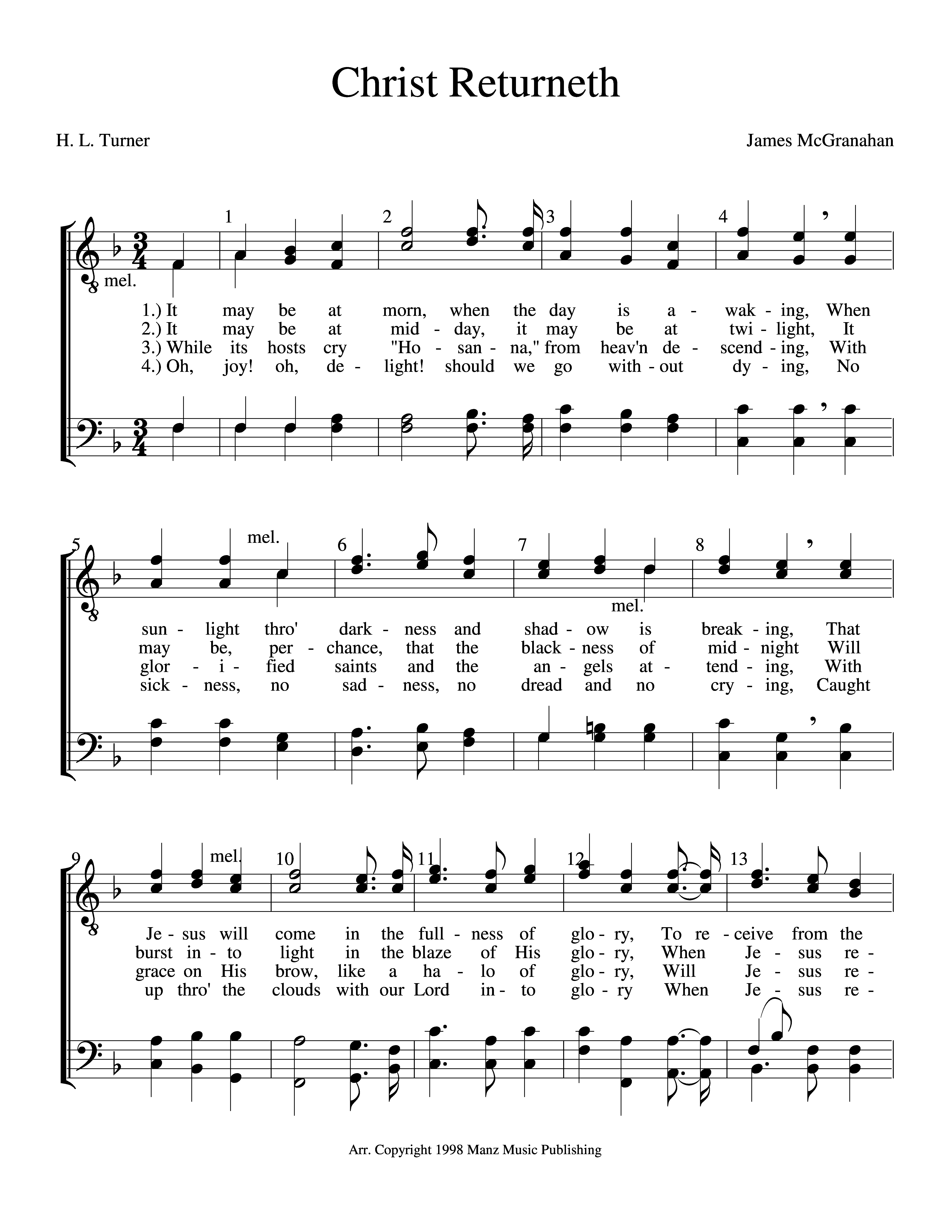 Christ Returneth page 1
