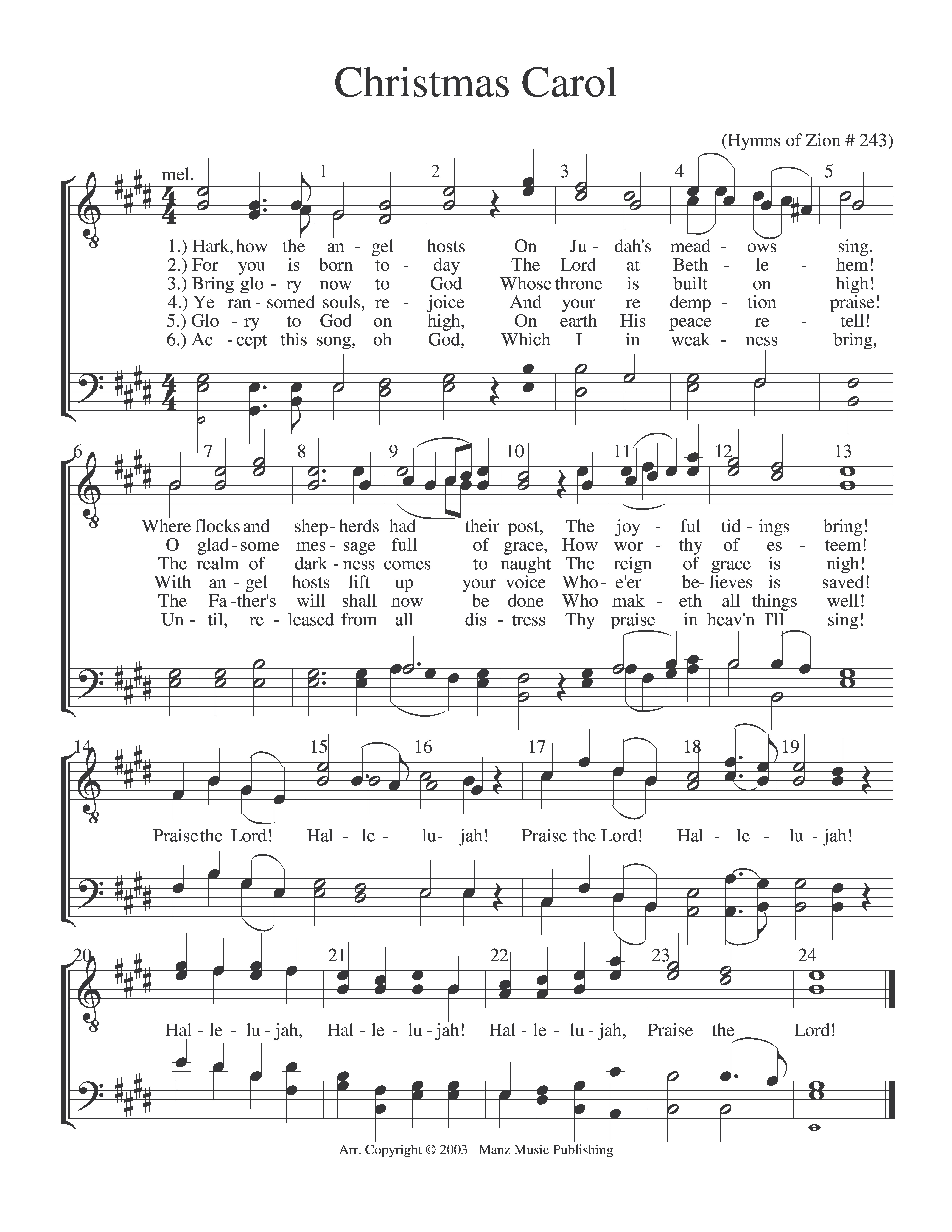 Christmas Carol (HZ 243)