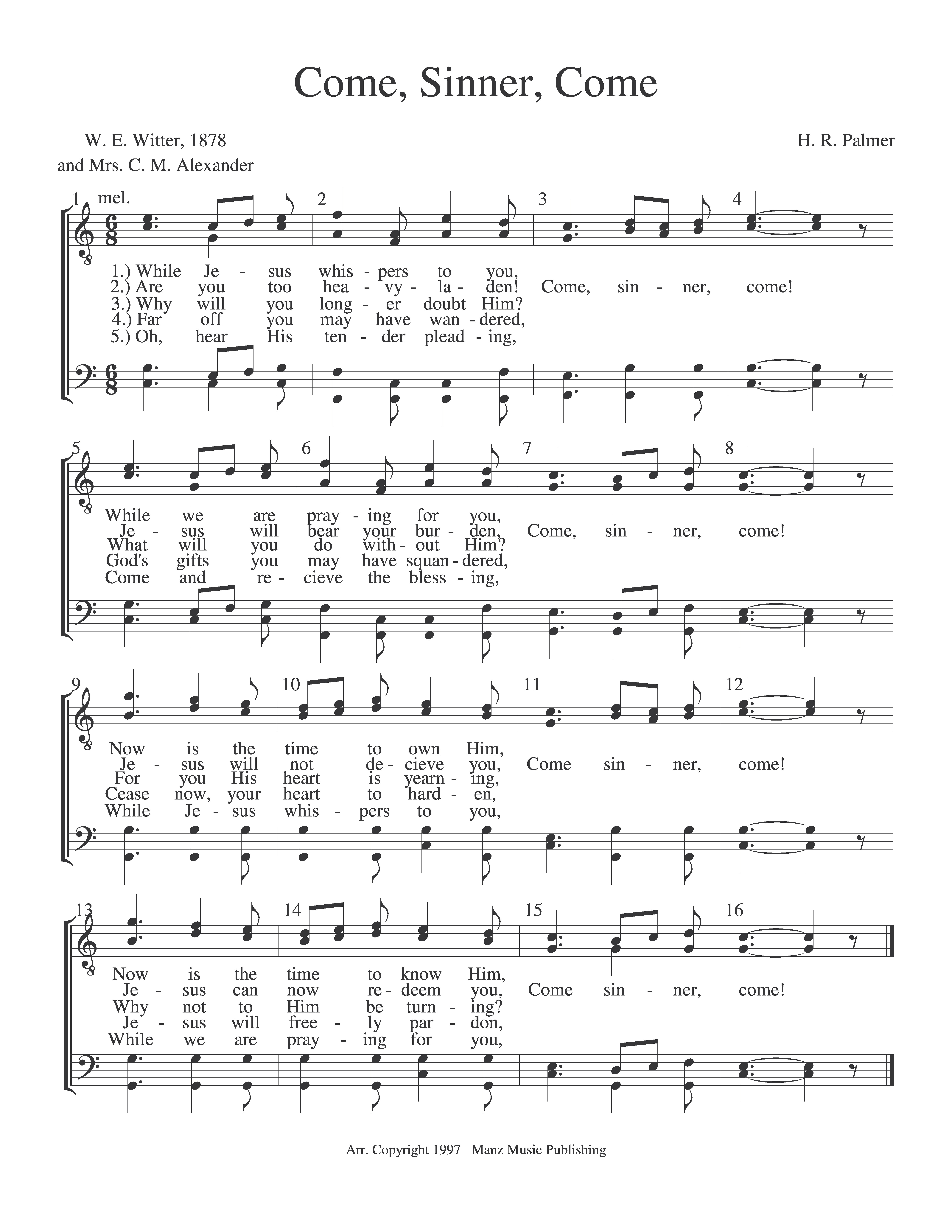 Come, Sinner, Come