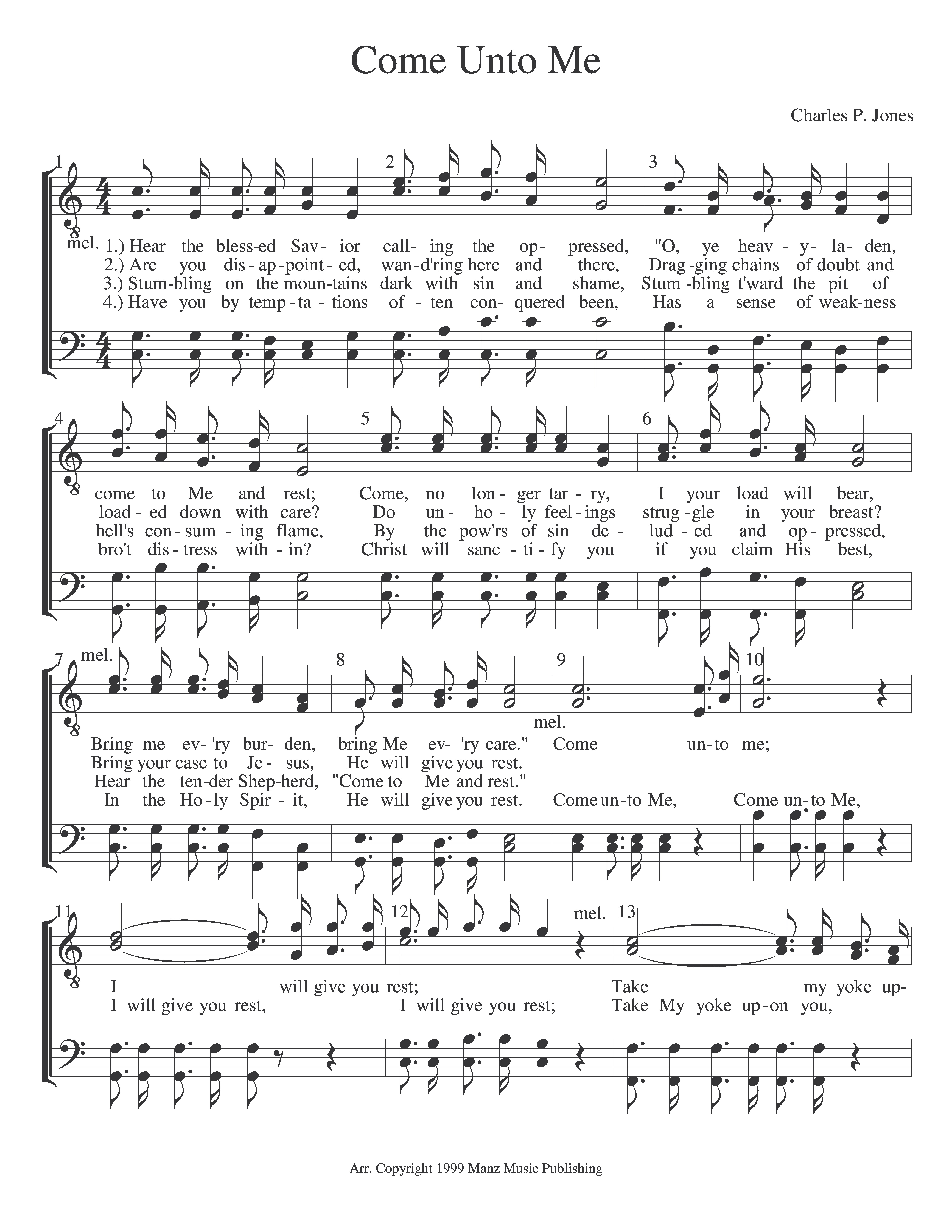 Come Unto Me page 1