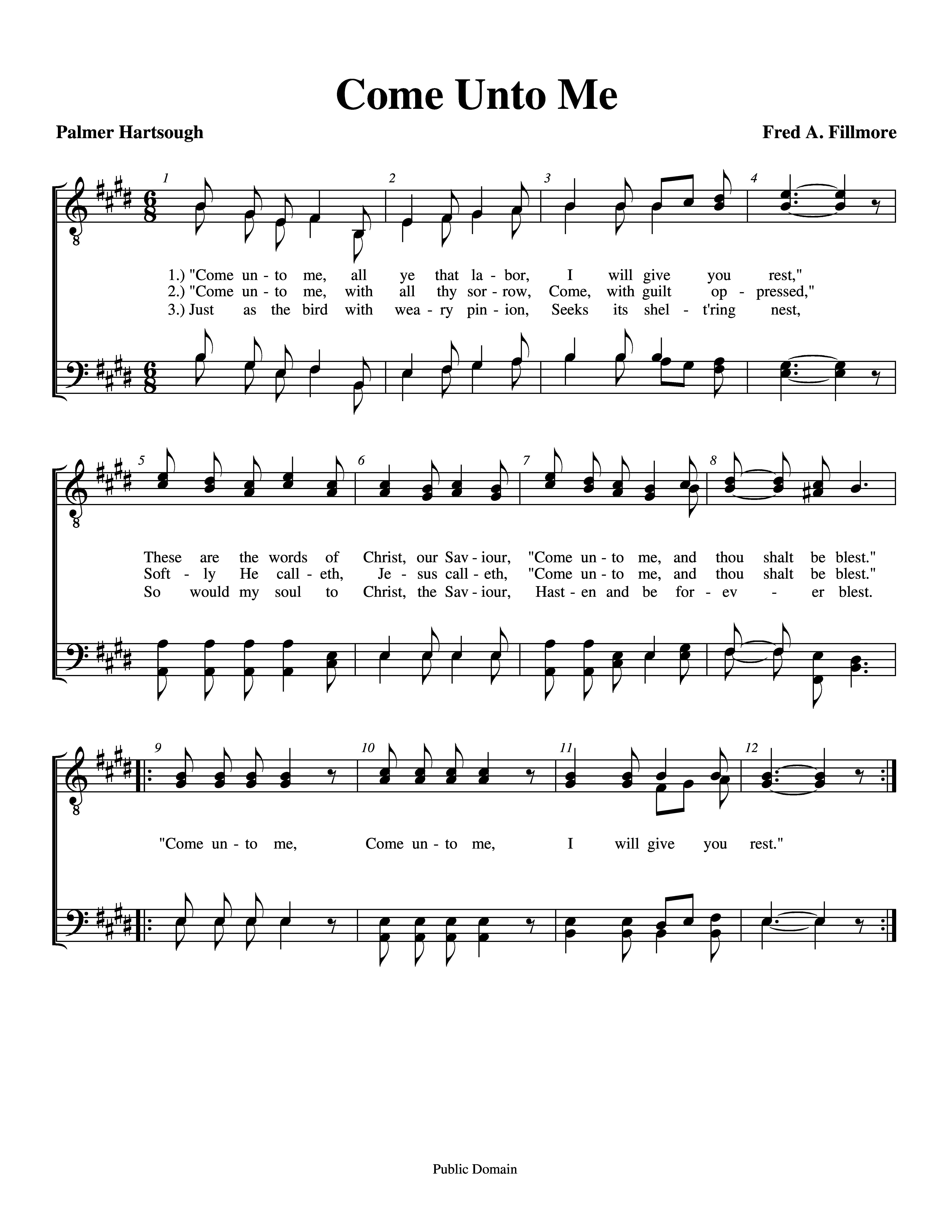 Come Unto Me (Fillmore)