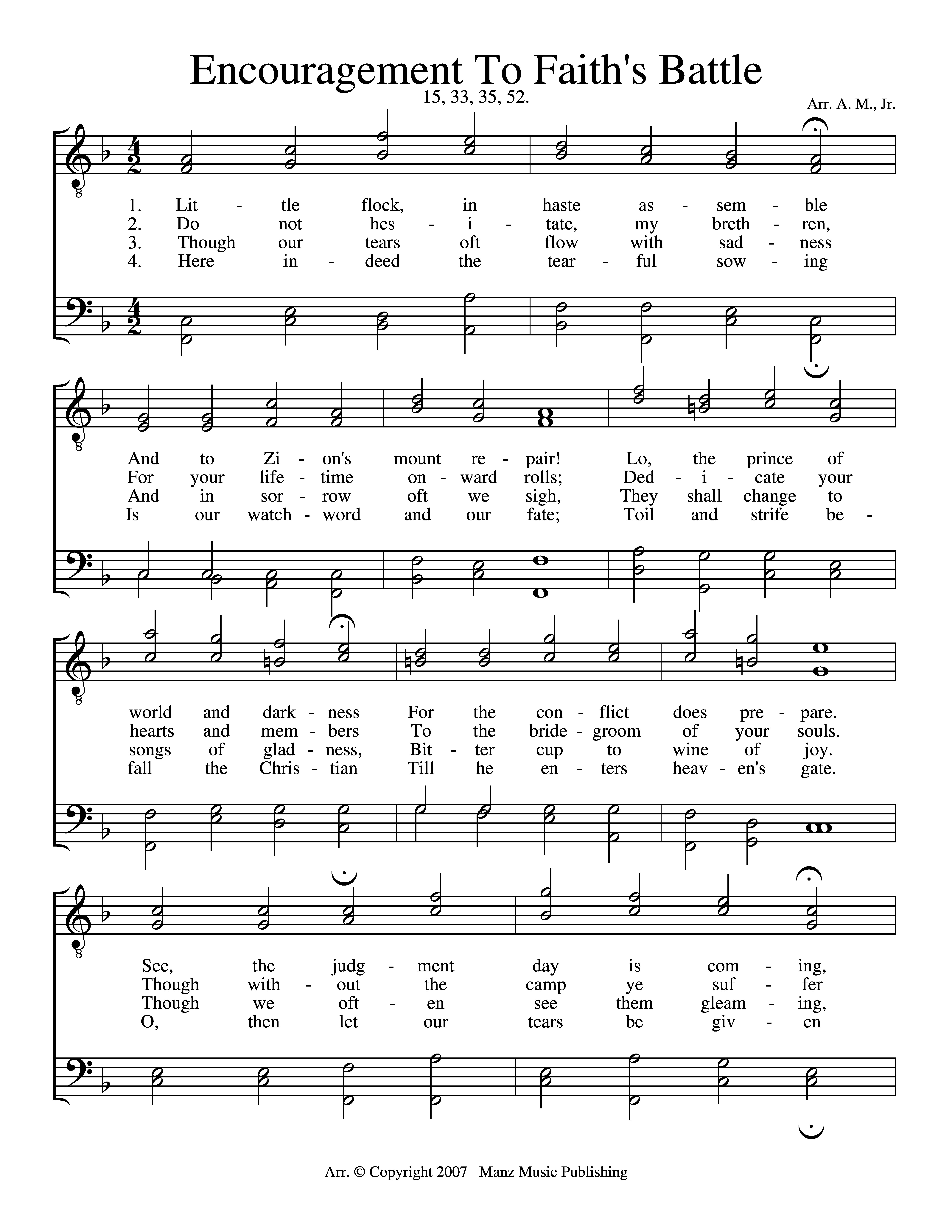 Encouragement To Faith's Battle page 1