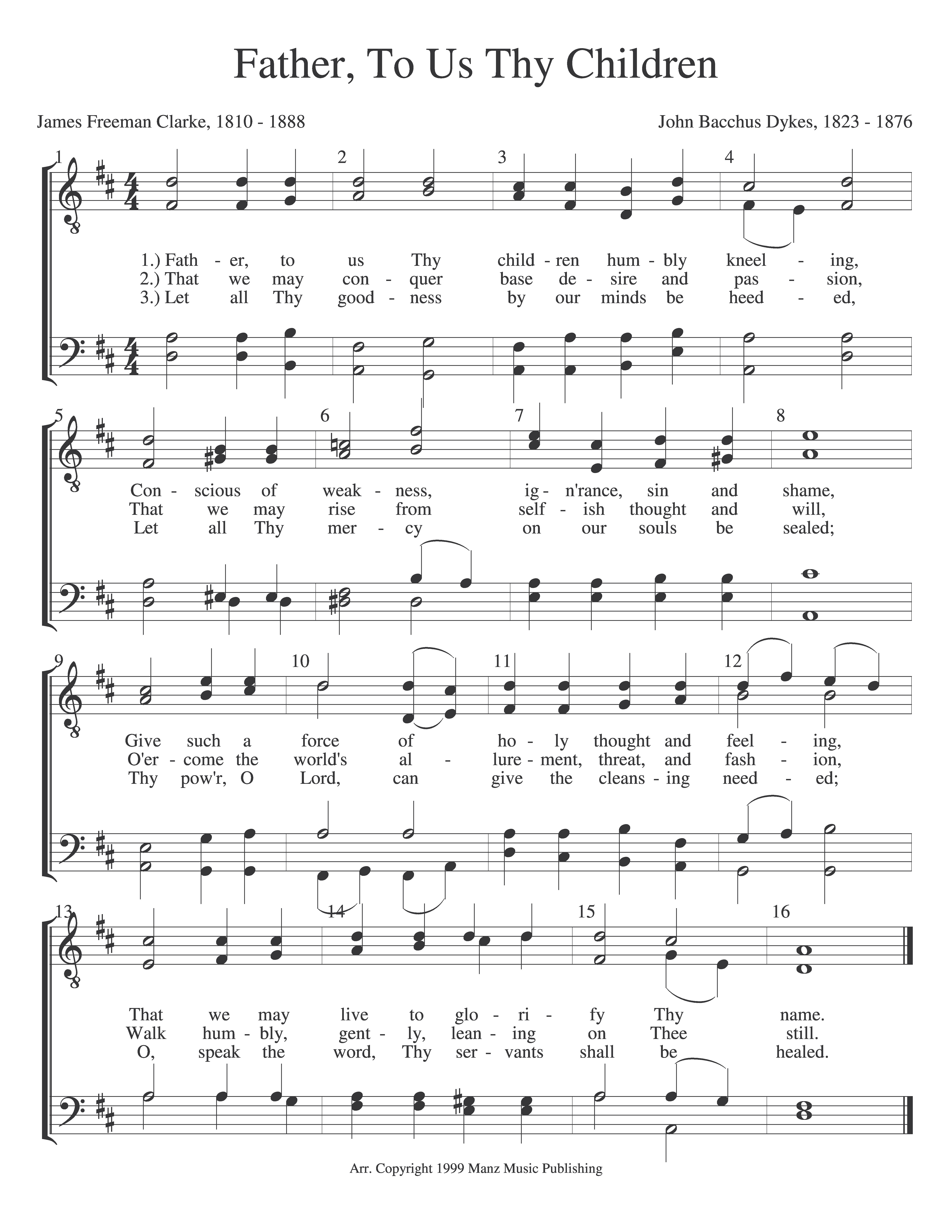 Father, To Us Thy Children