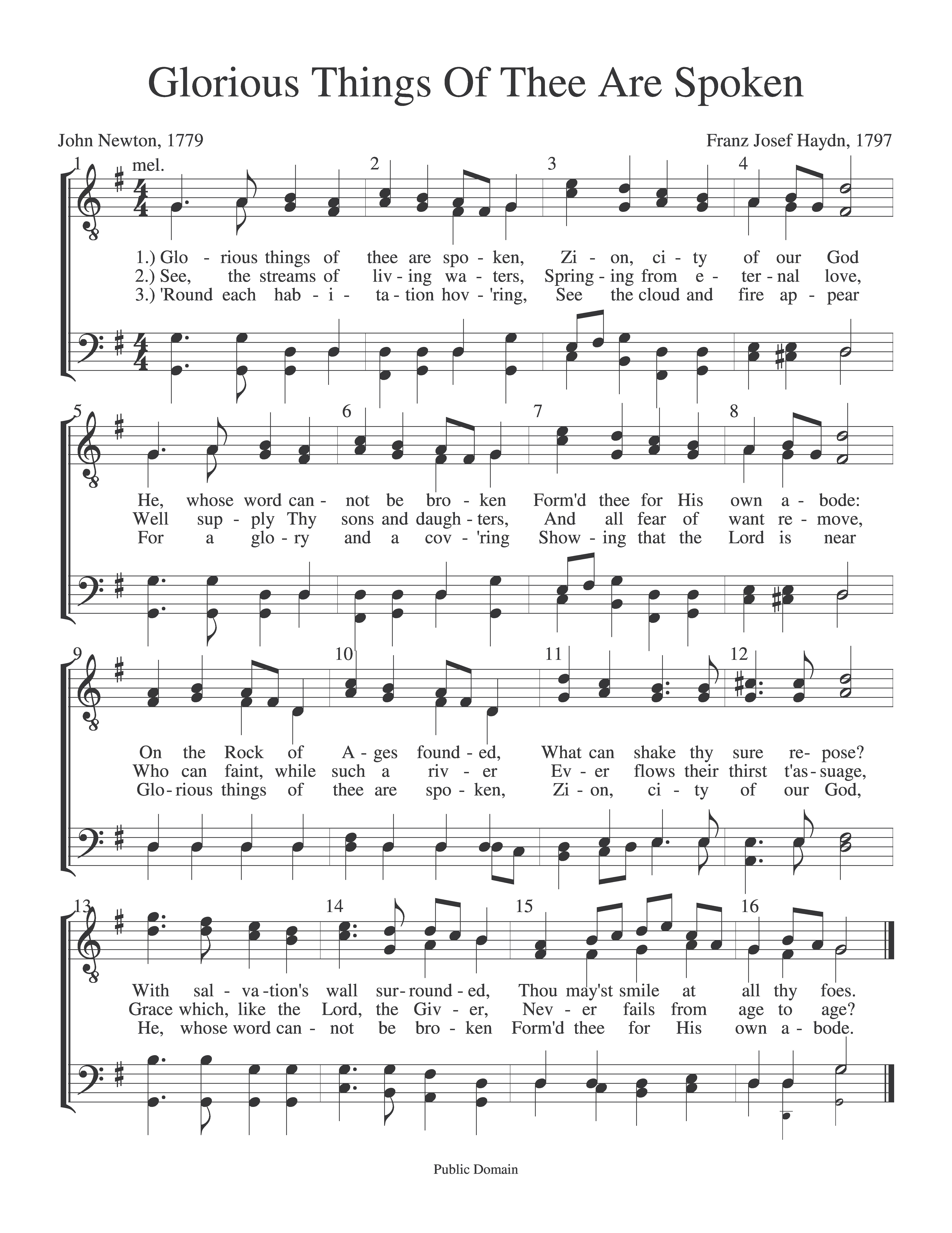 Glorious Things Of Thee (Haydn)