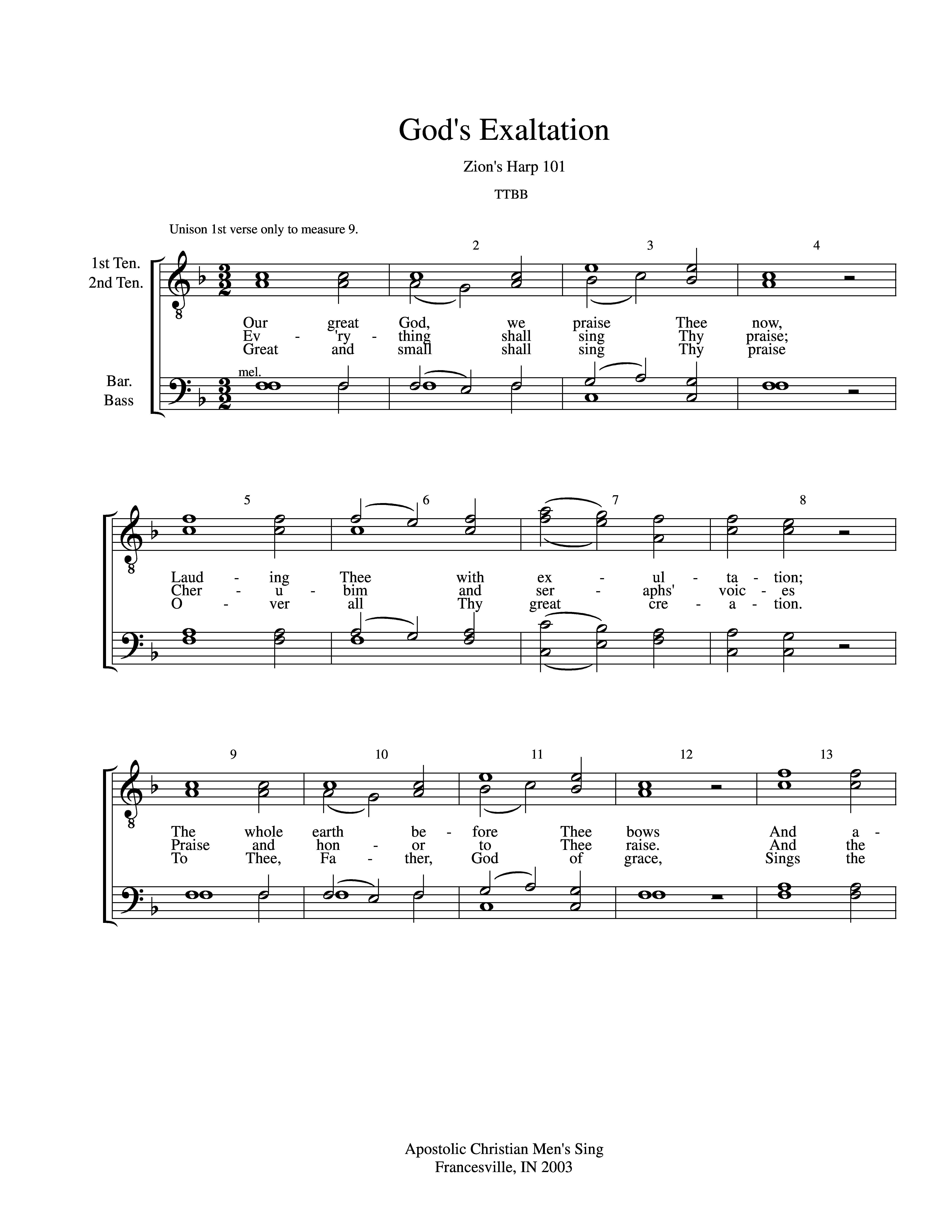 God's Exaltation 2 page 1