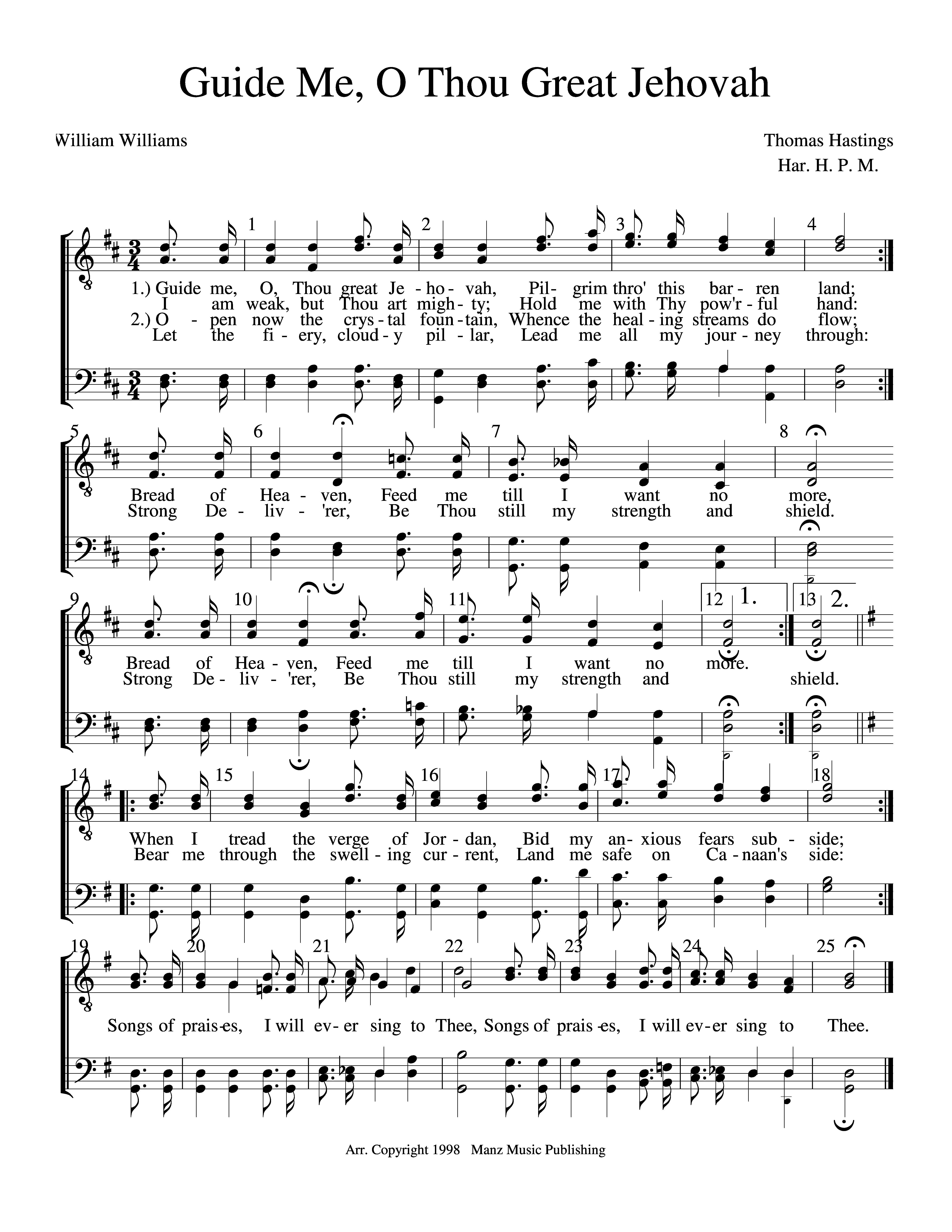 Guide Me, O Thou Great Jehovah