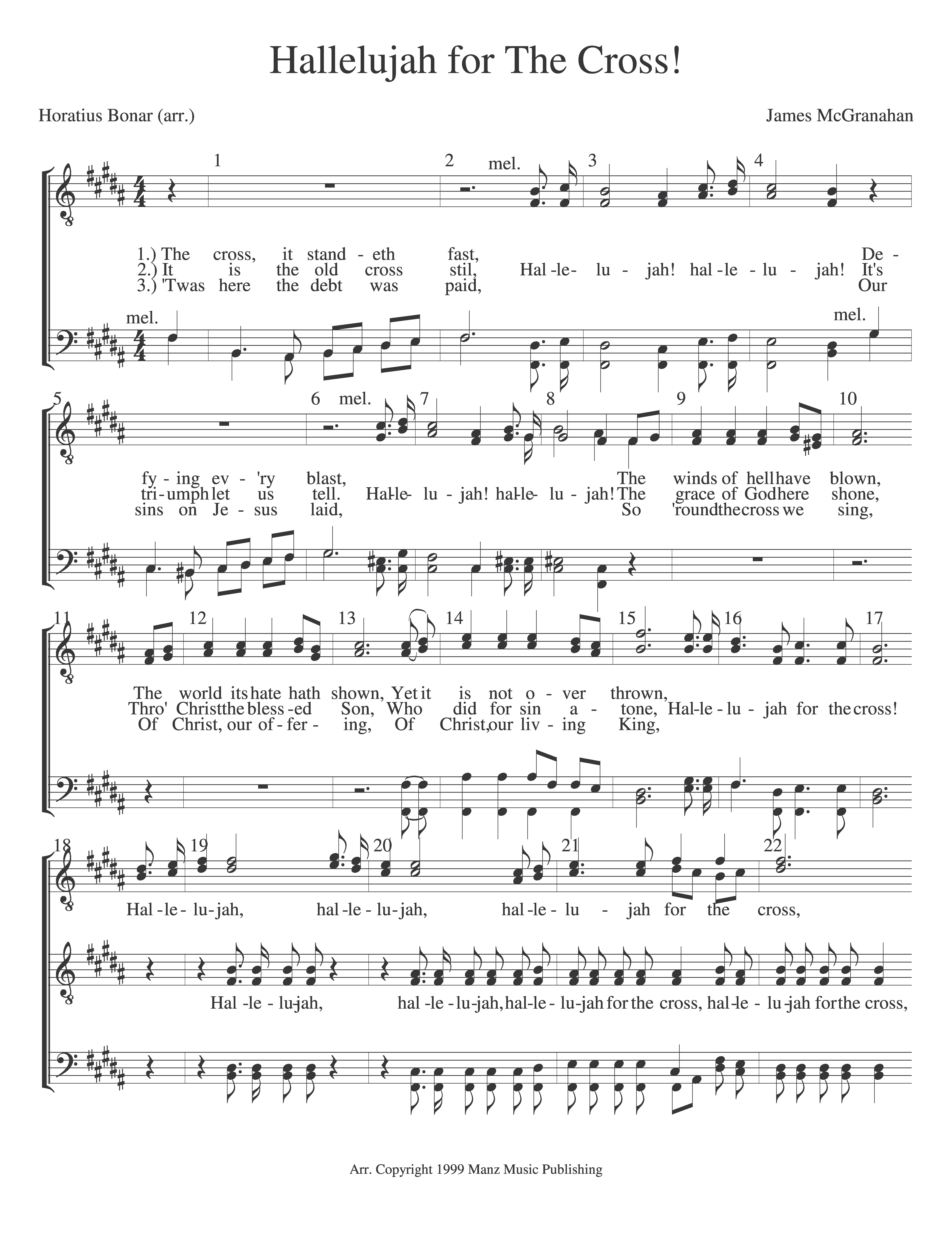 Hallelujah For The Cross page 1