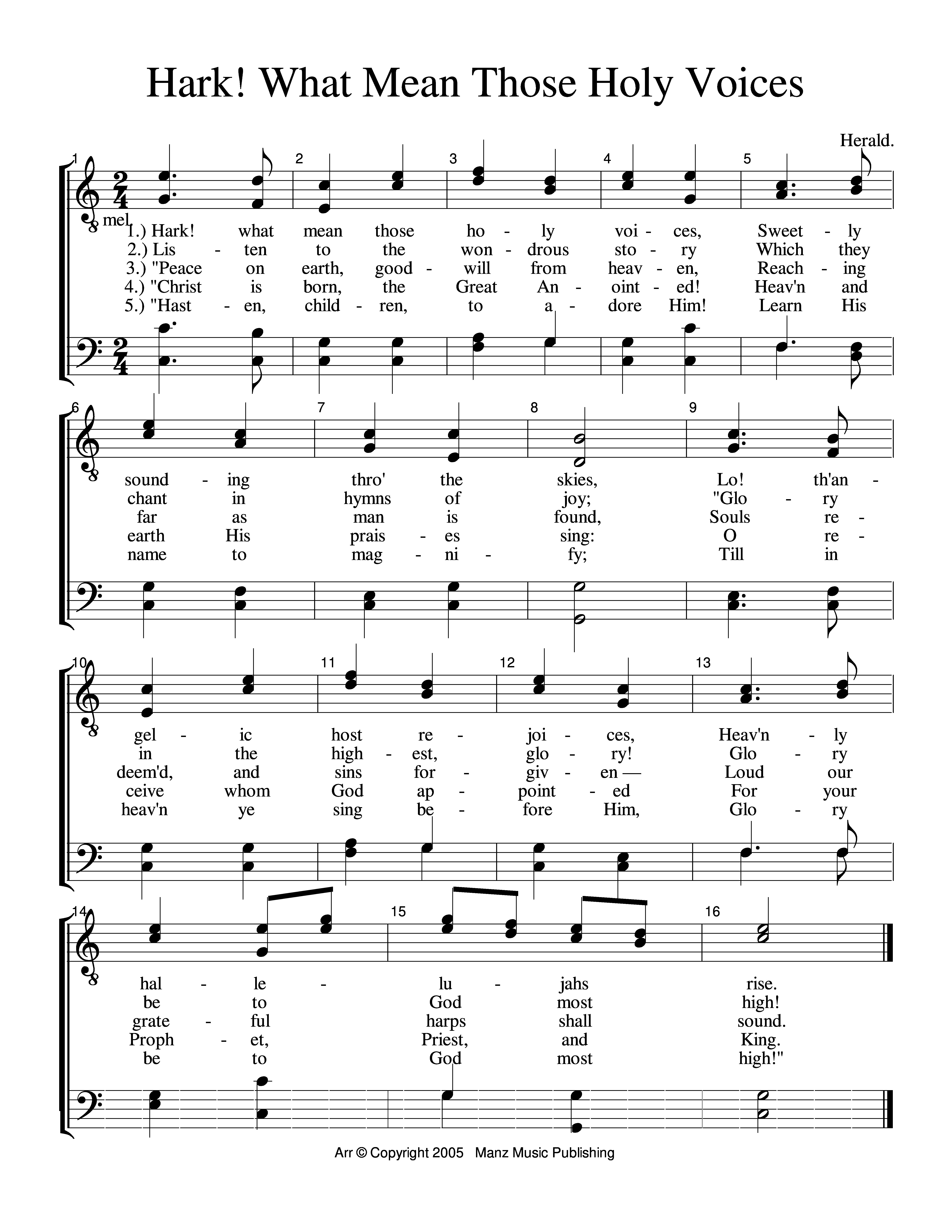 Hark! What Mean Those Holy Voices