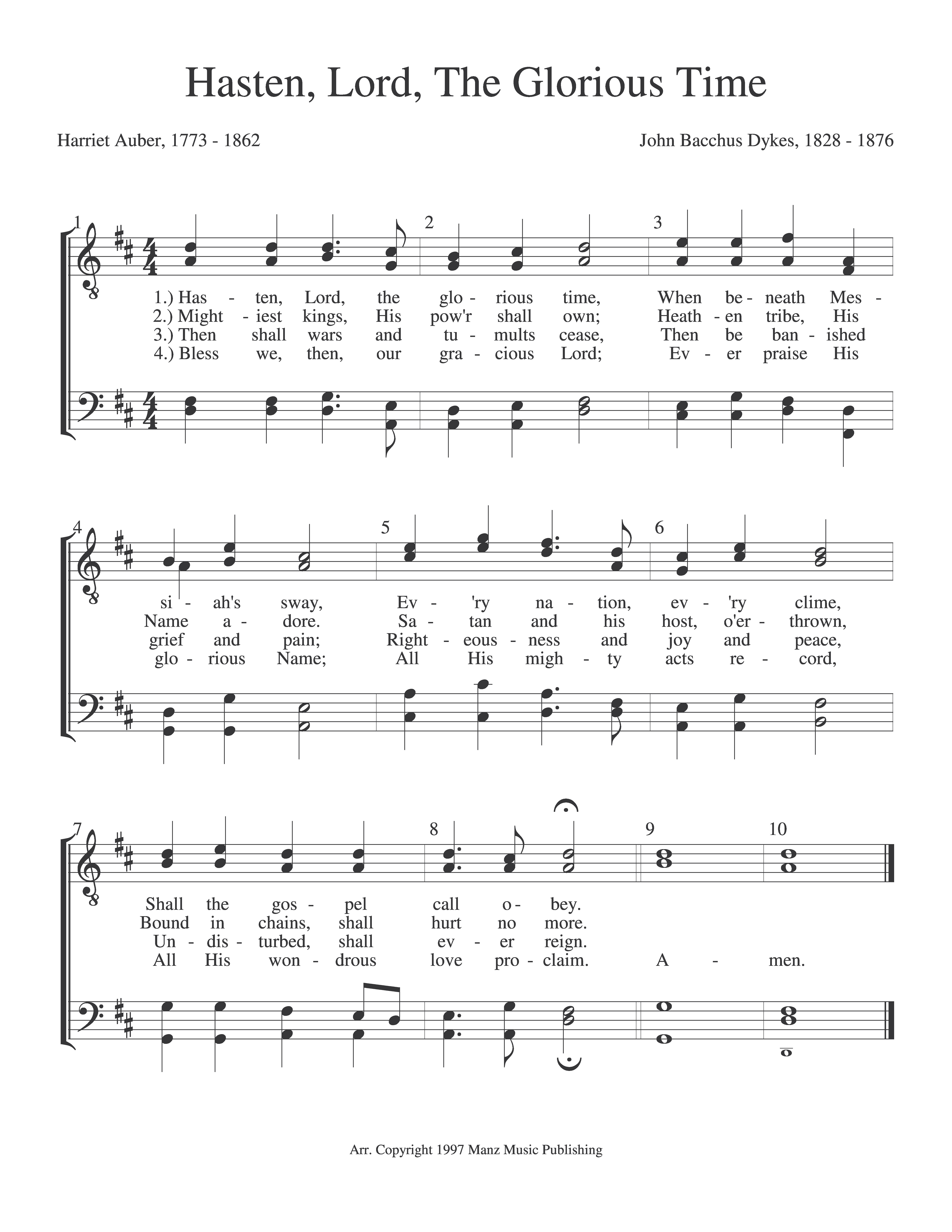 Hasten, Lord, The Glorious Time