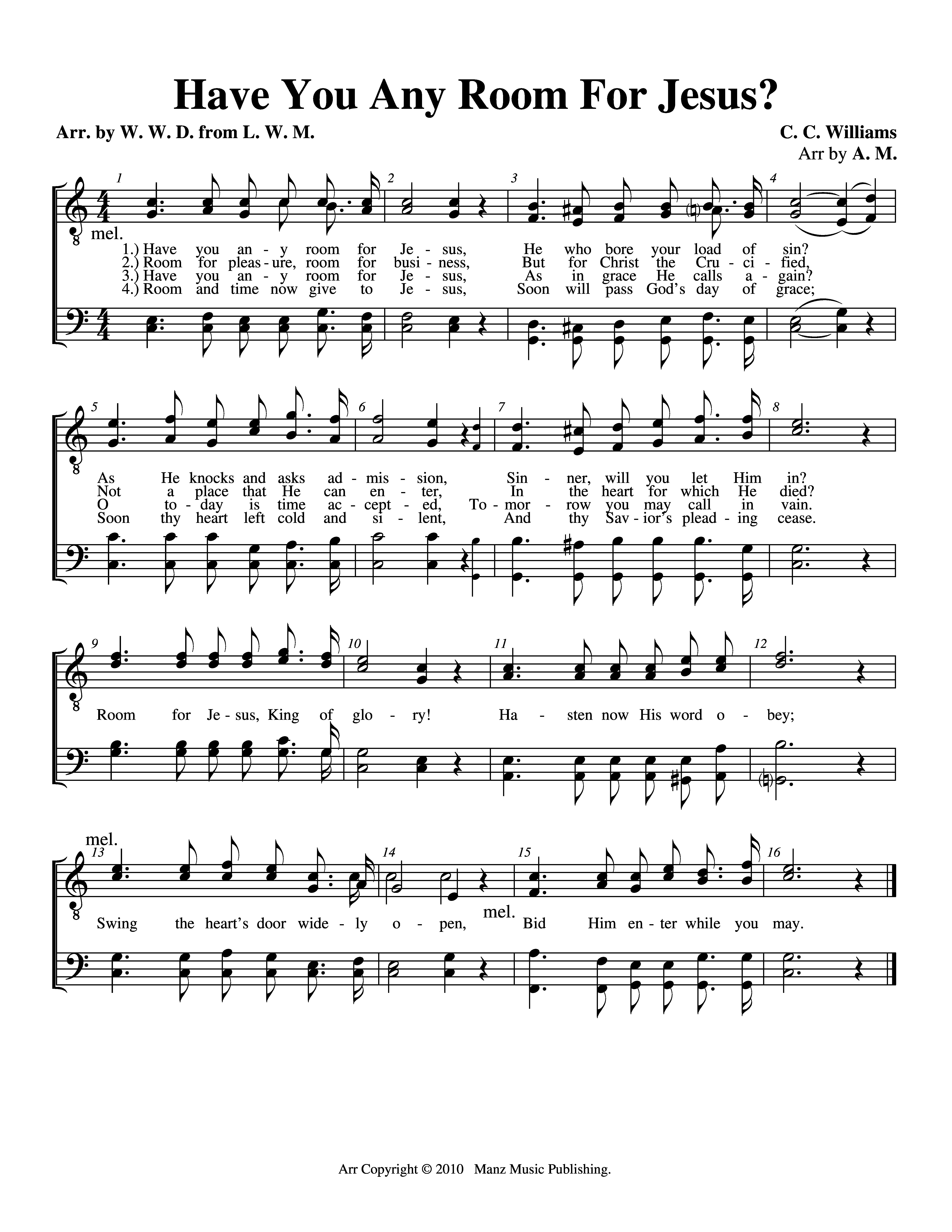 Have You Any Room For Jesus