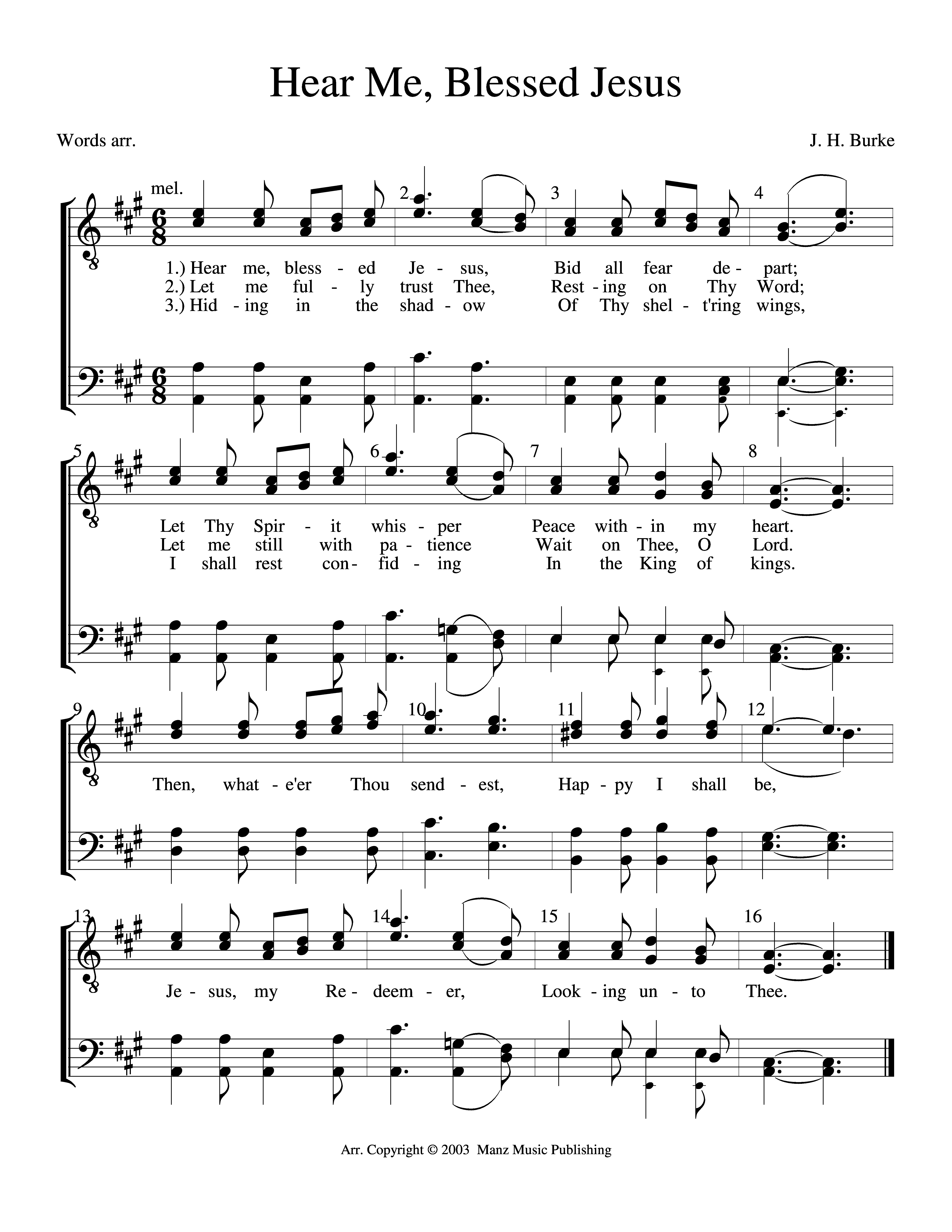 Hear Me, Blessed Jesus