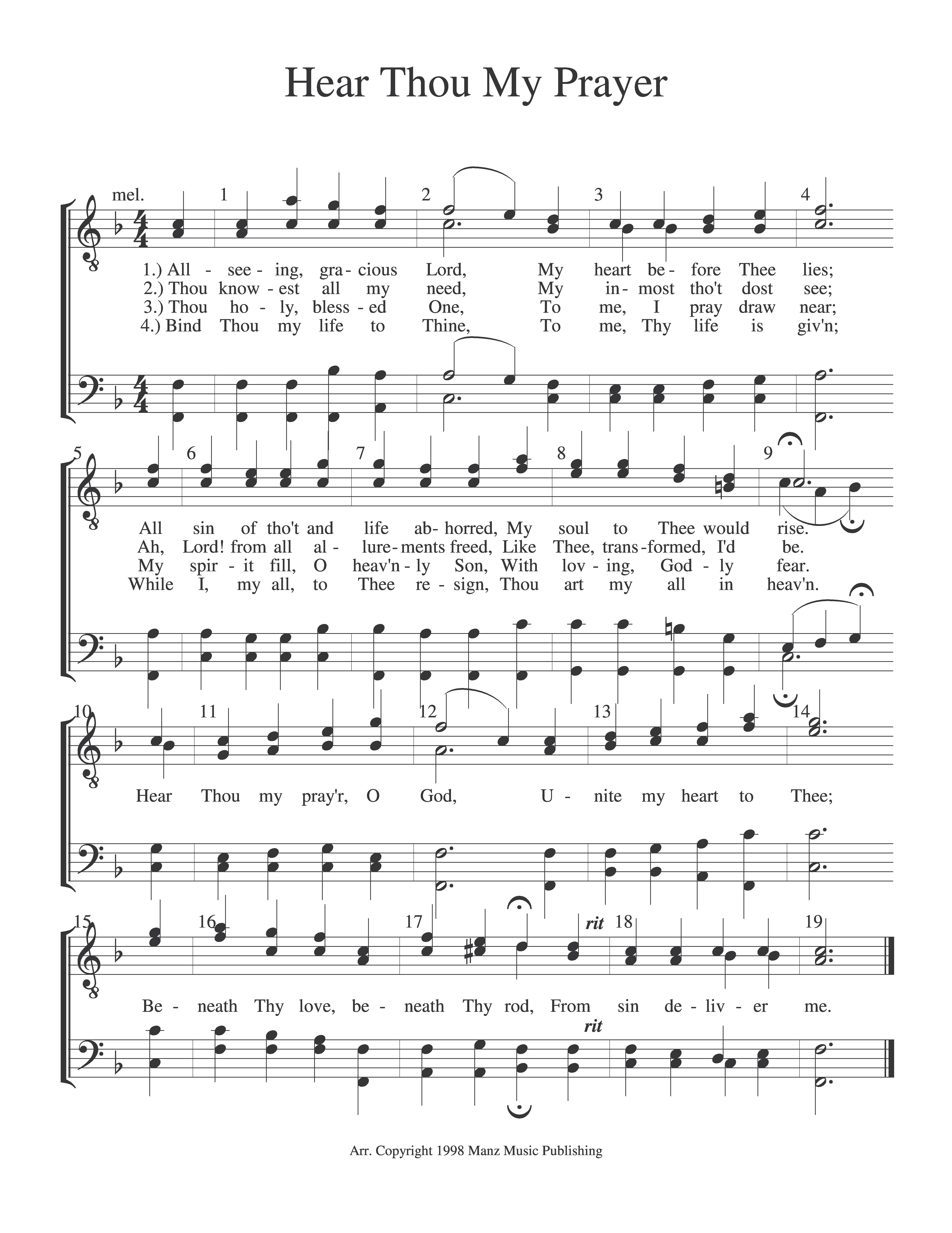 Hear Thou My Prayer