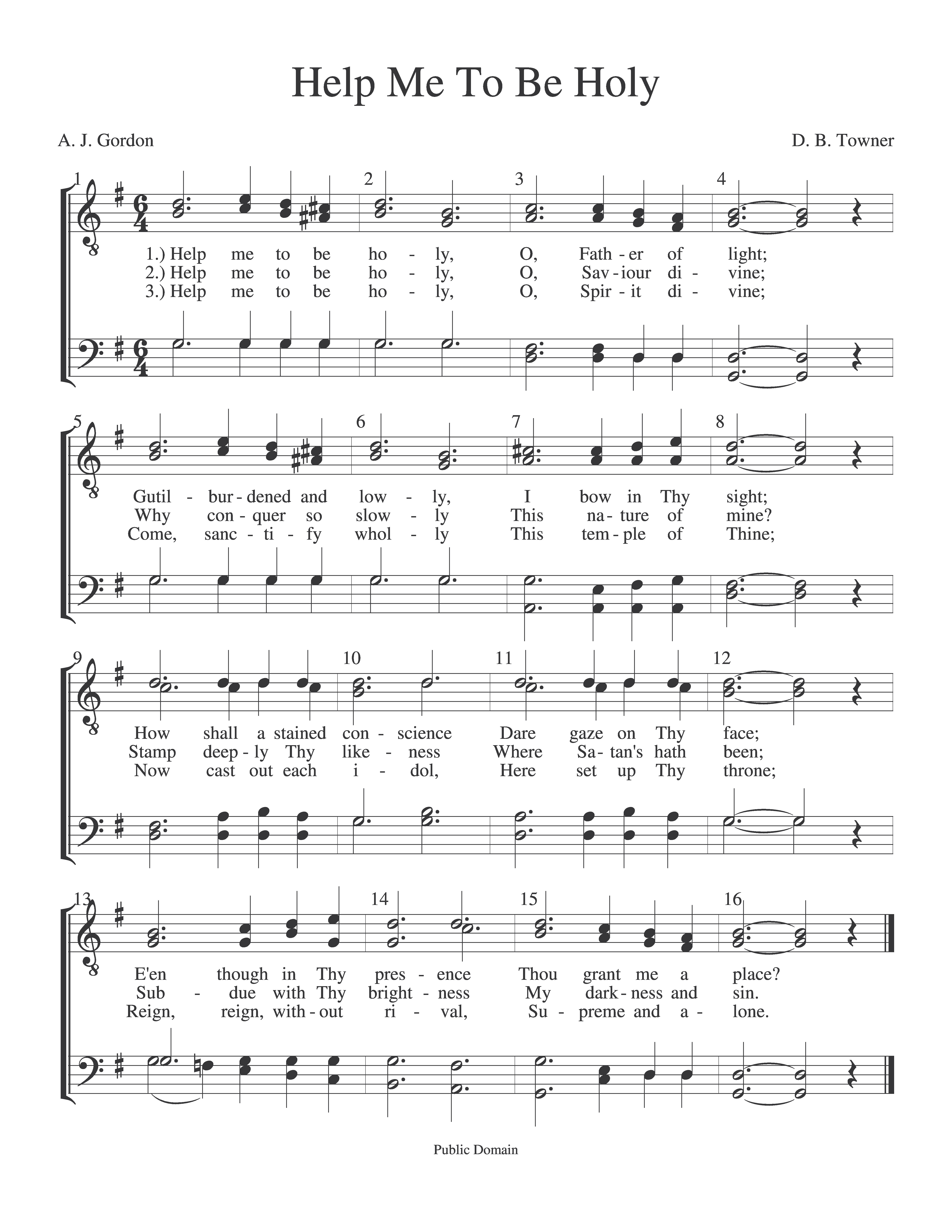 Help Me To Be Holy