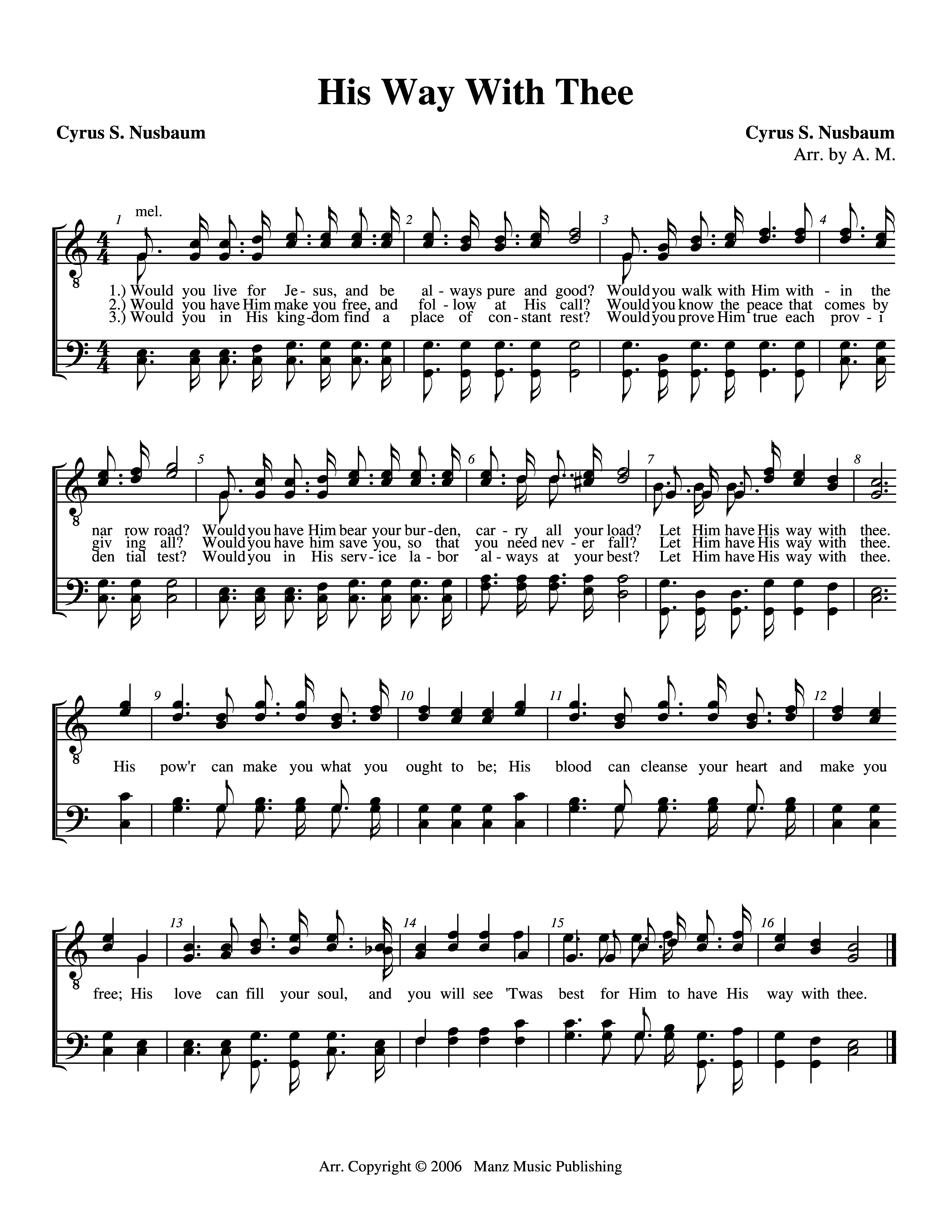 His Way With Thee