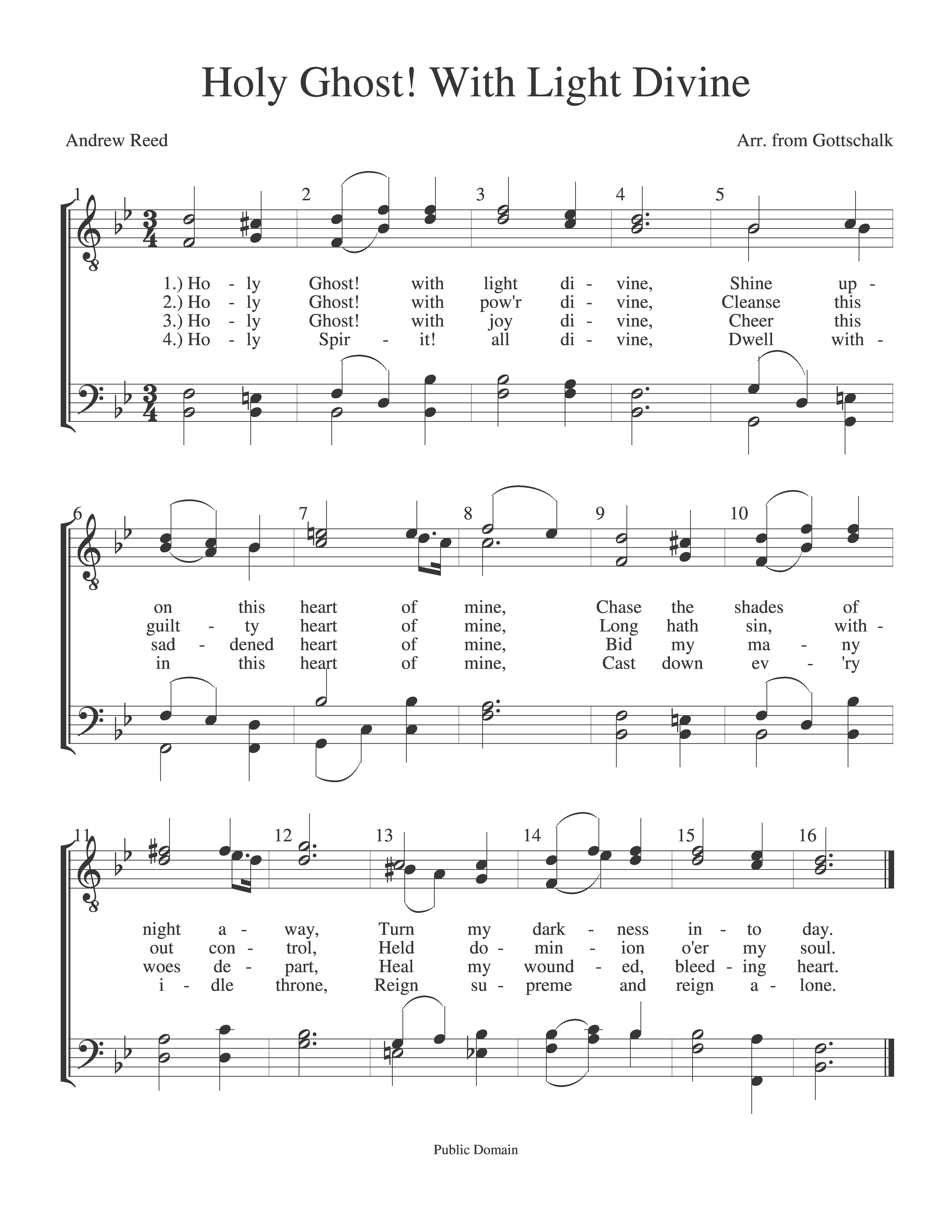 Holy Ghost! With Light Divine