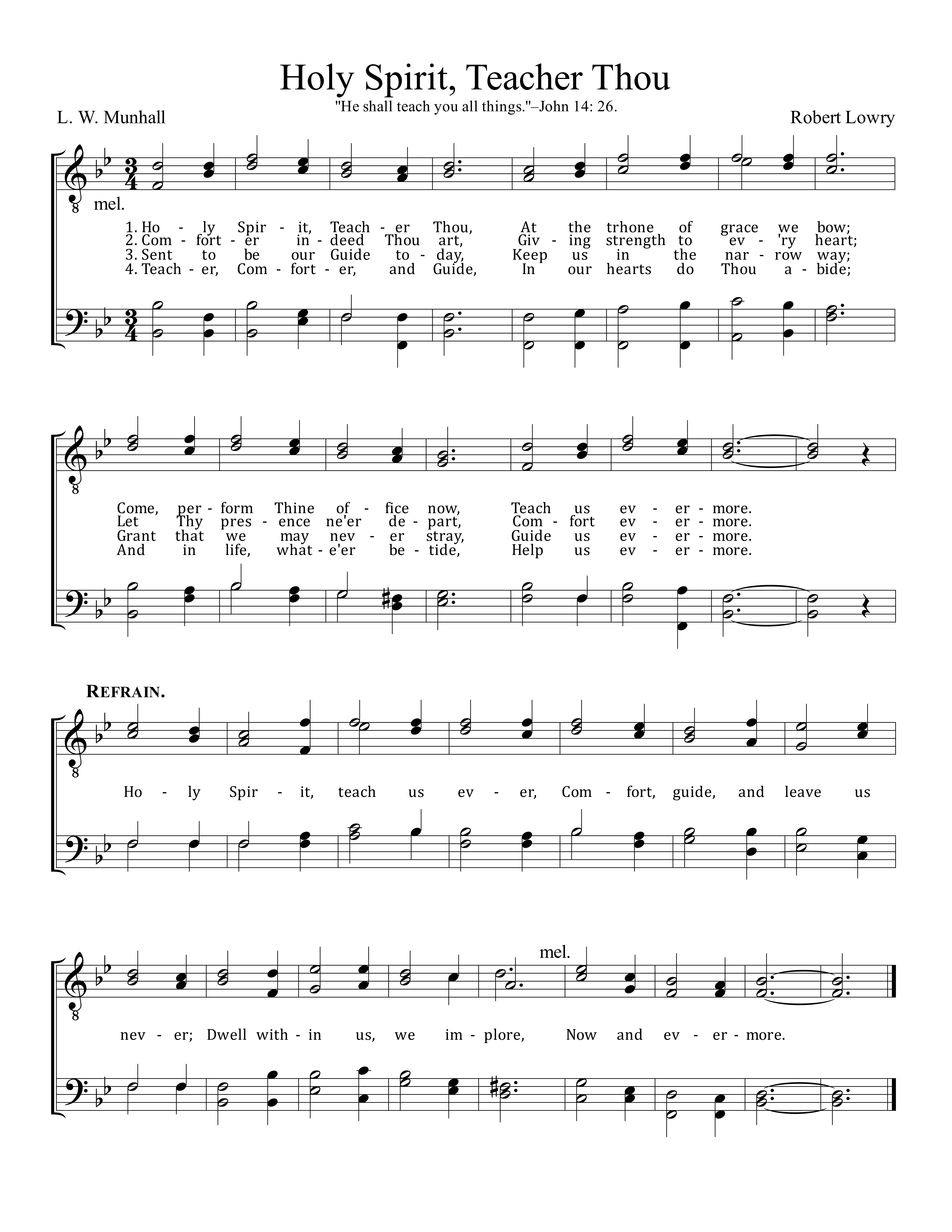 Holy Spirit, Teacher Thou