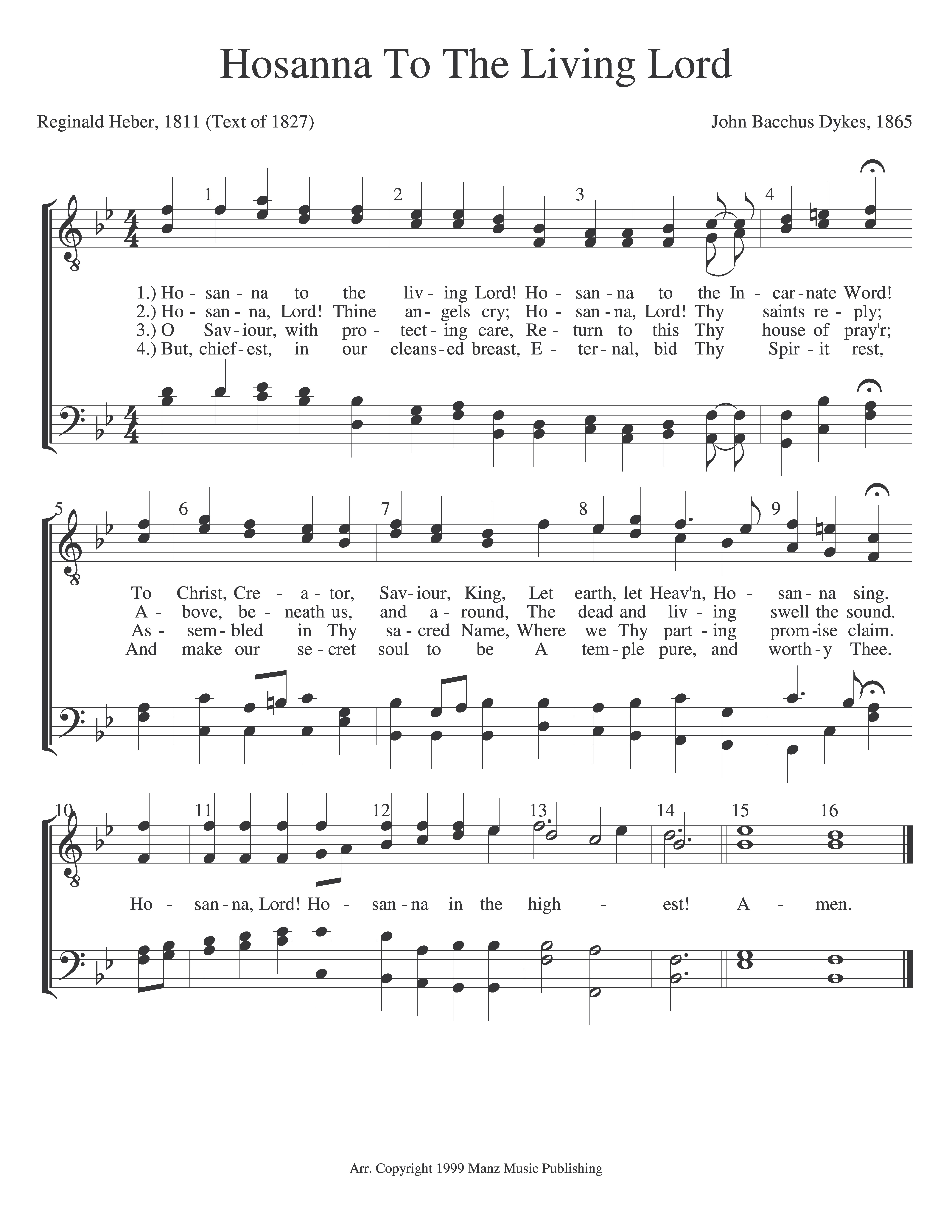 Hosanna To The Living Lord
