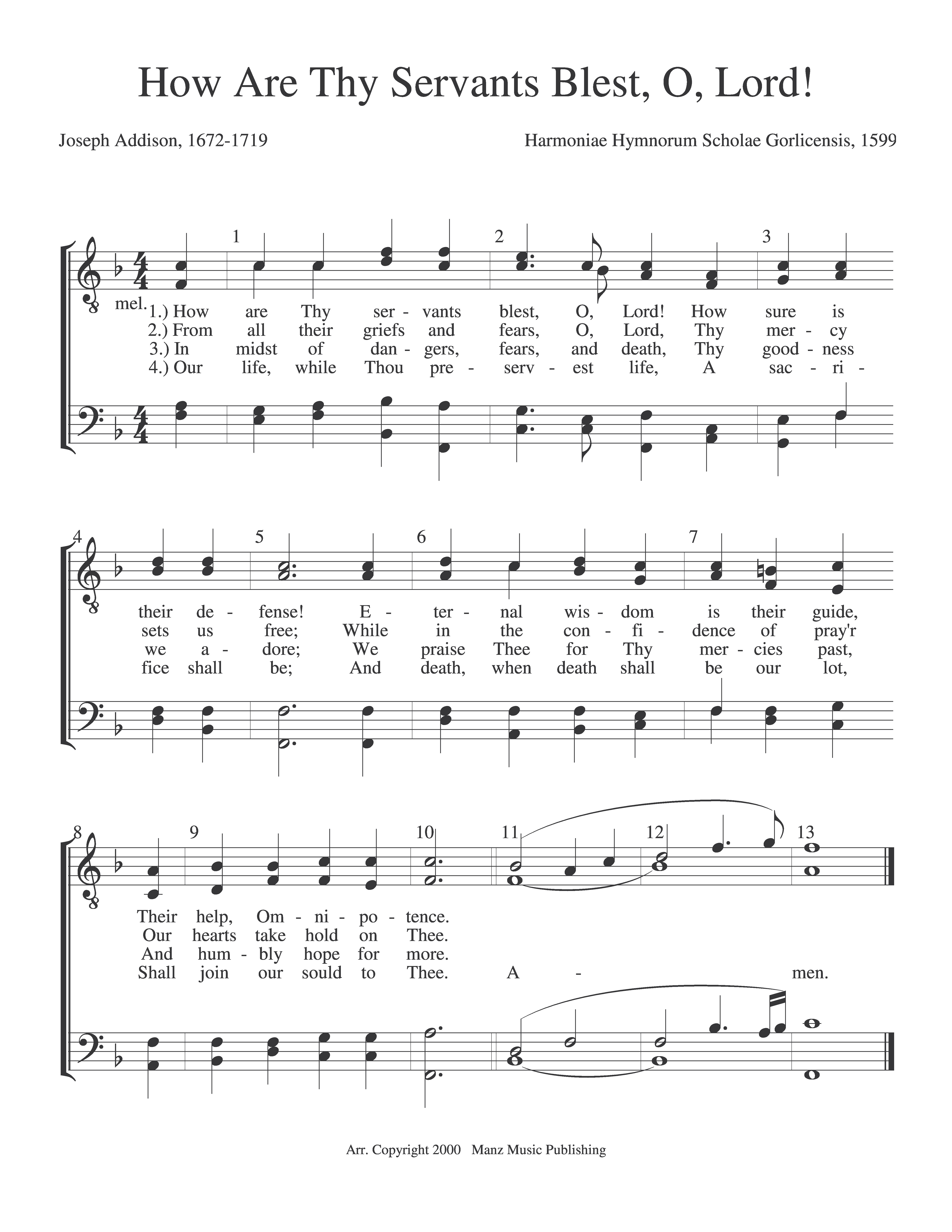 How Are Thy Servants Blest, O, Lord