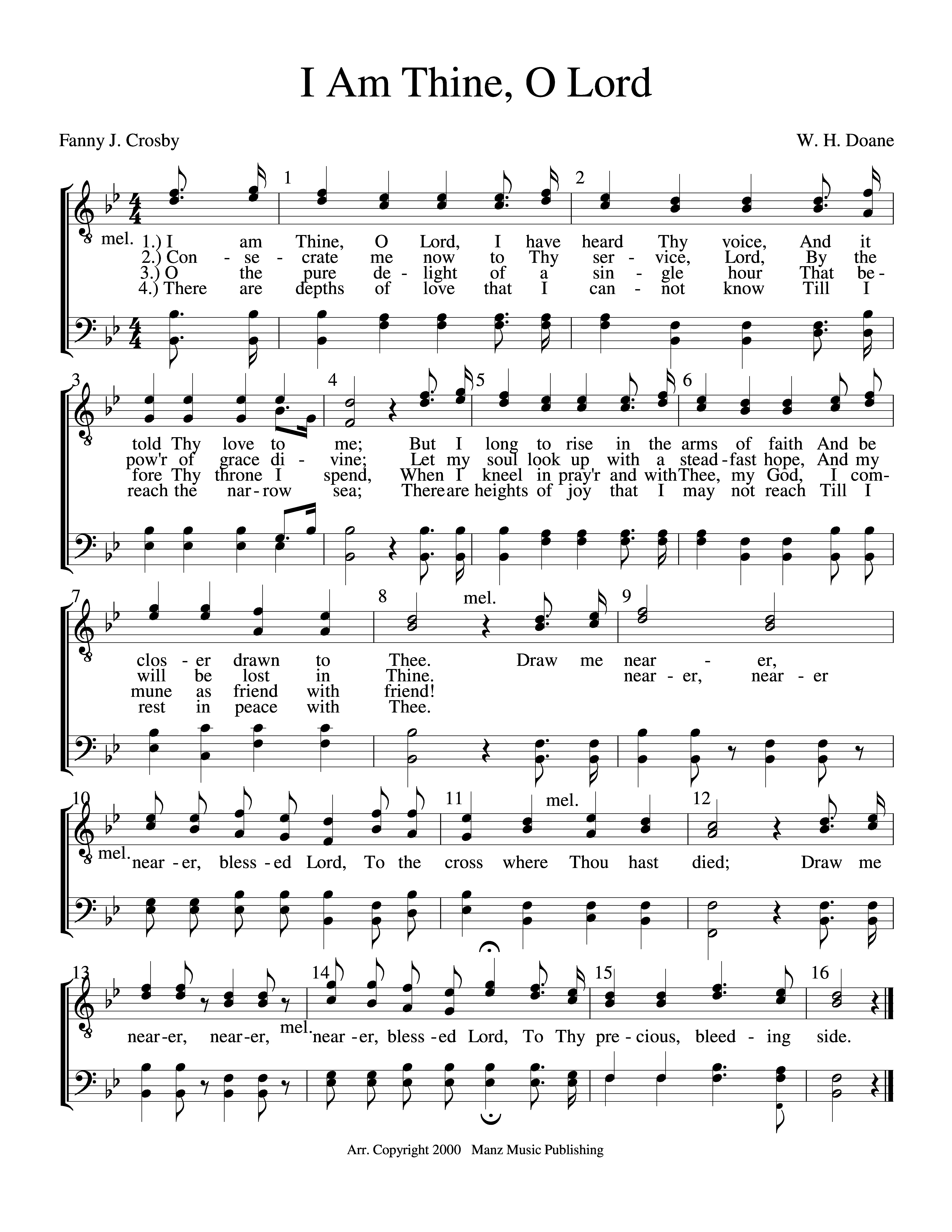 I Am Thine, O Lord