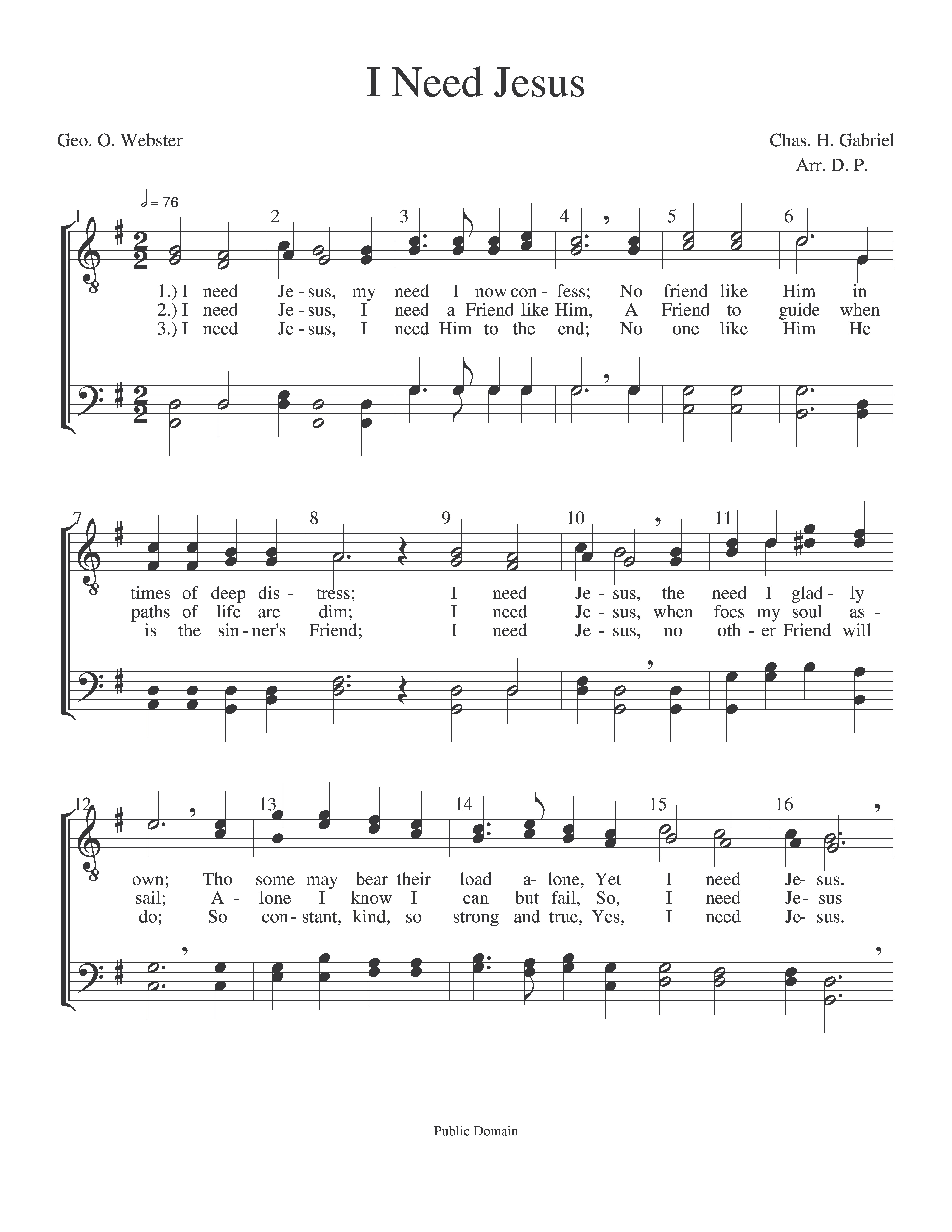 I Need Jesus page 1