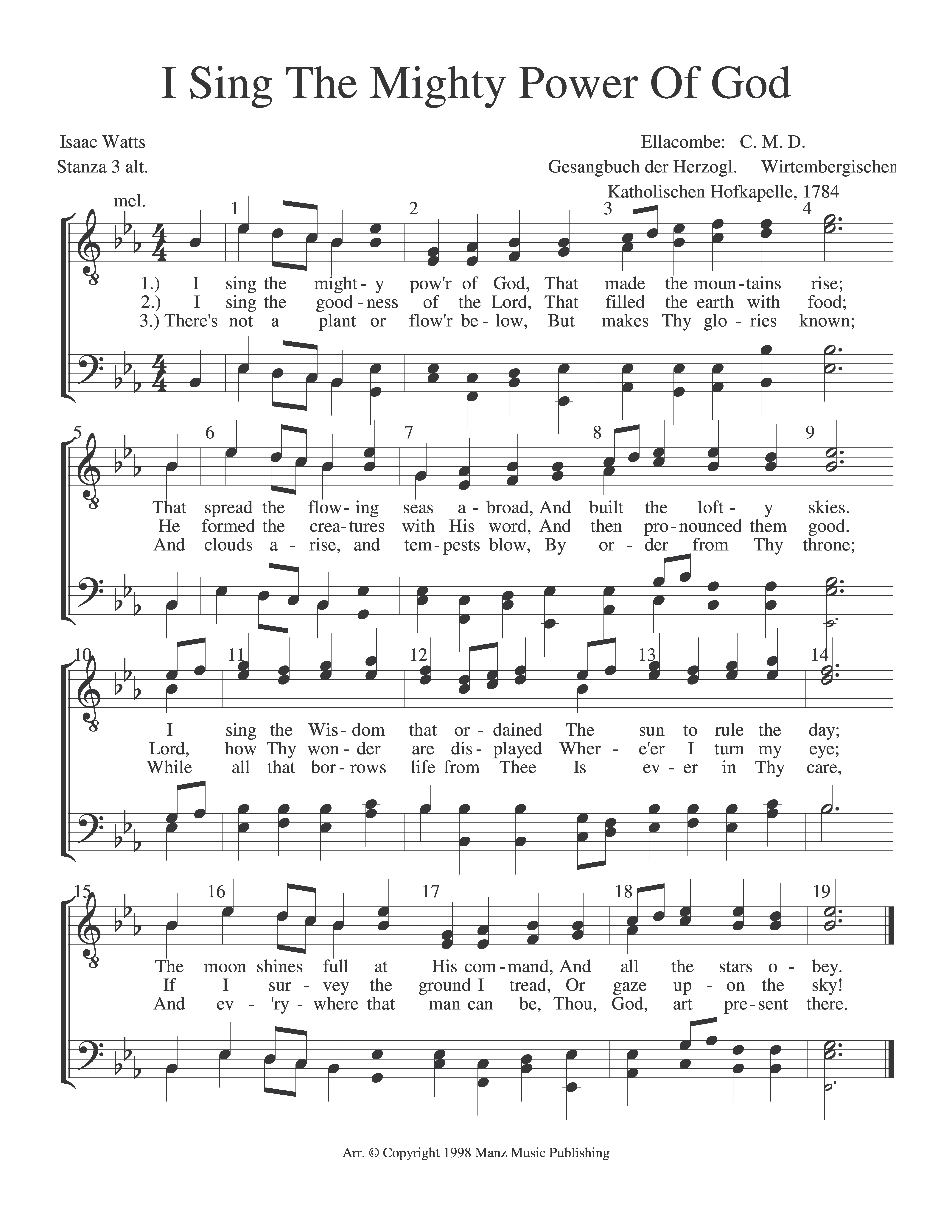 I Sing The Mighty Power Of God 2