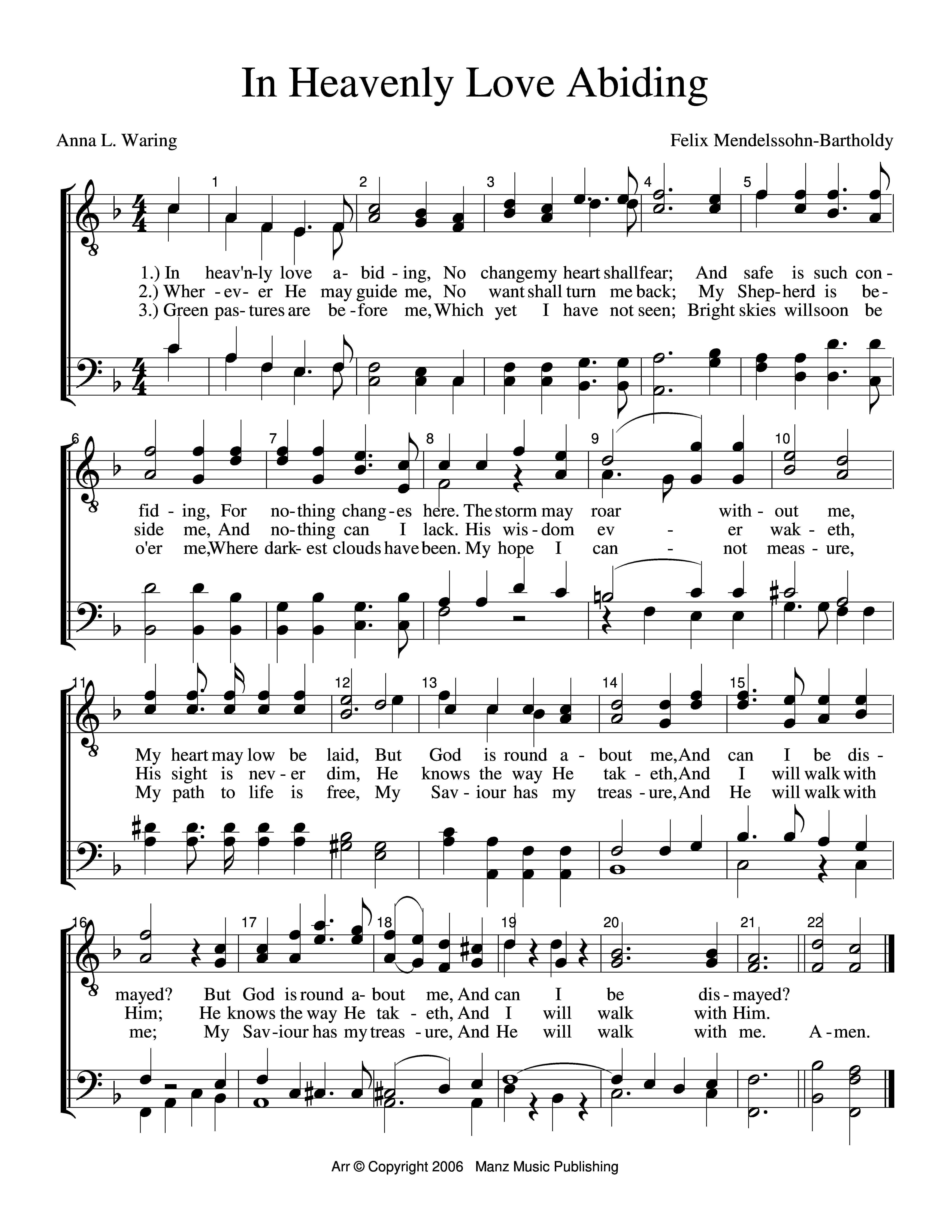 In Heavenly Love Abiding