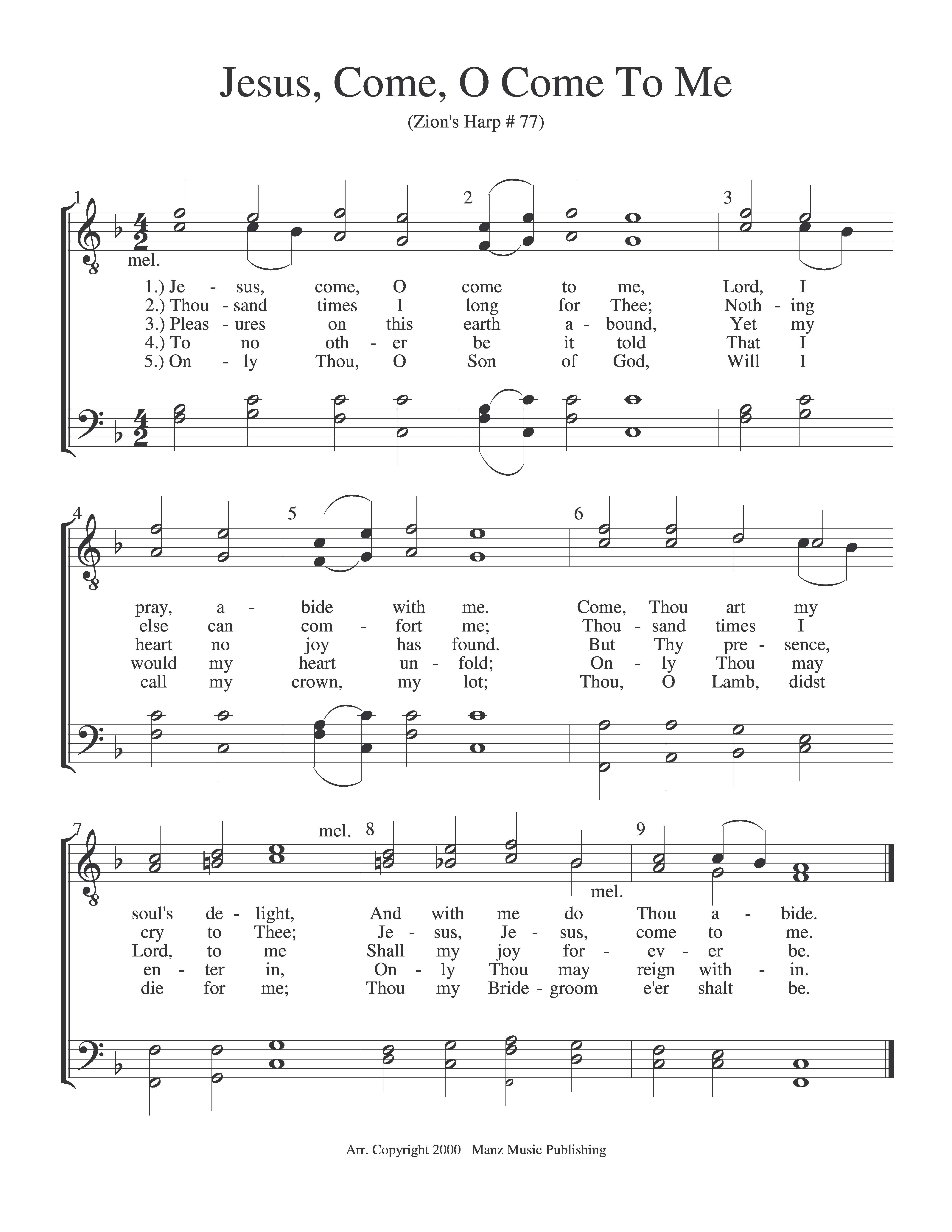 Jesus, Come, O Come To Me
