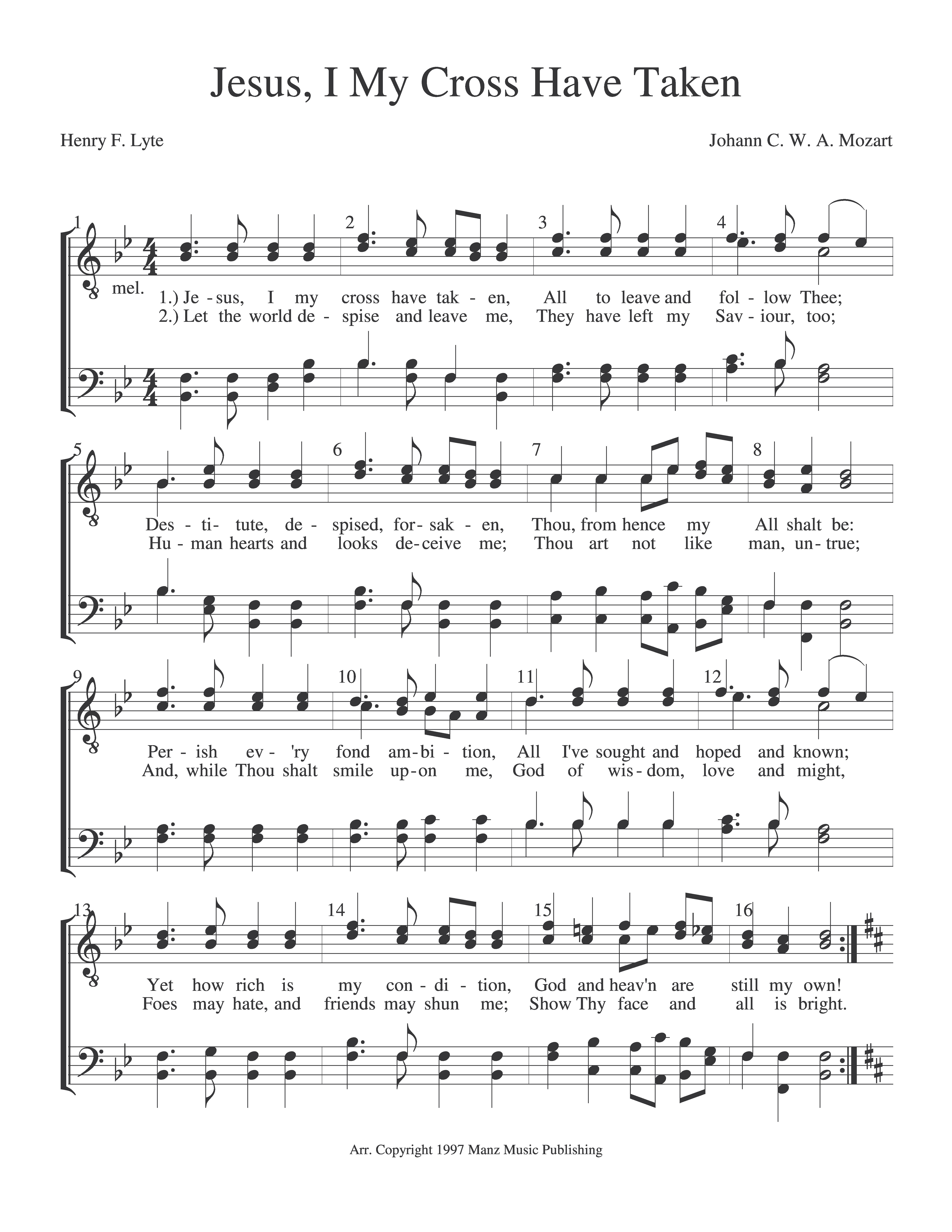 Jesus, I My Cross Have Taken page 1