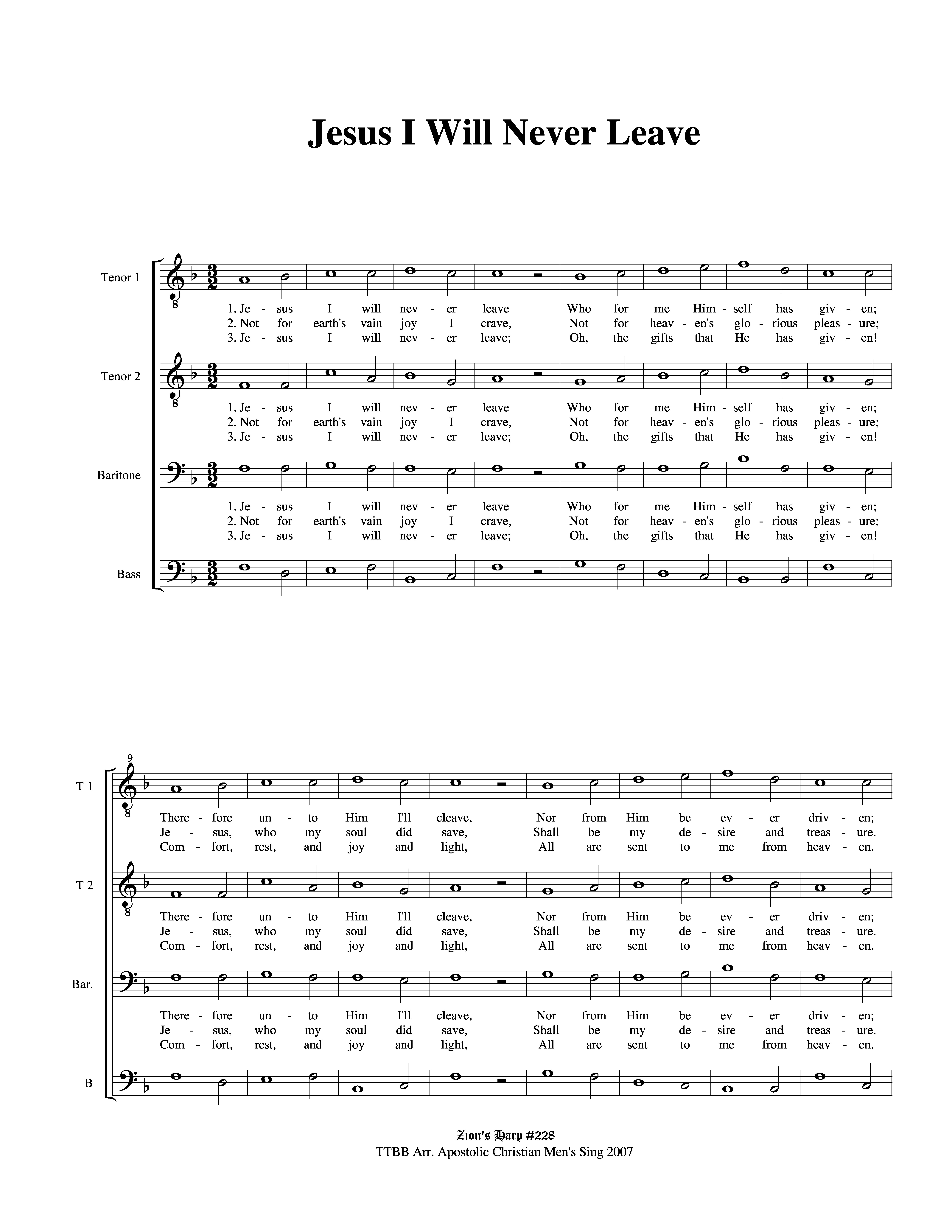 Jesus I Will Never Leave 2 page 1