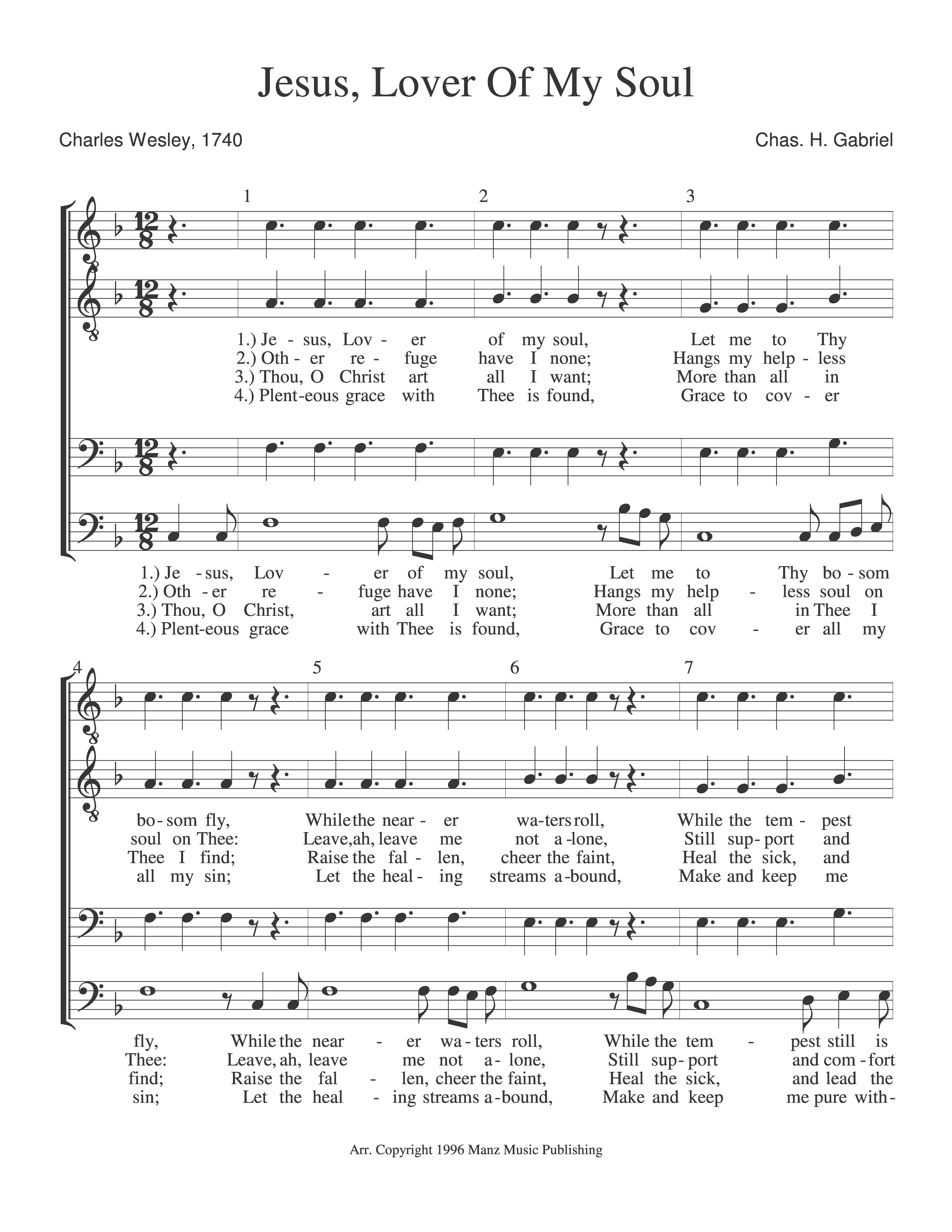 Jesus, Lover Of My Soul page 1