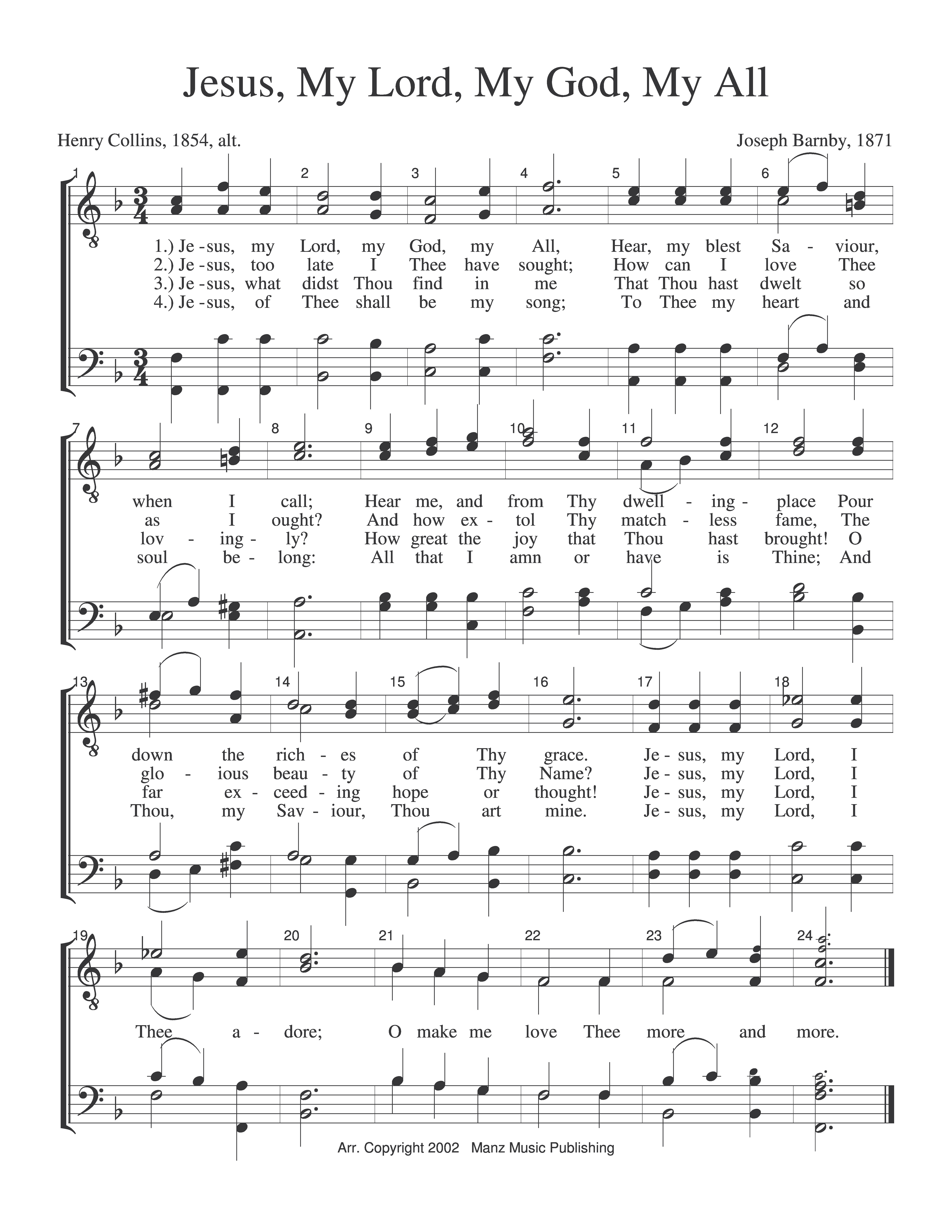 Jesus, My Lord, My God, My All