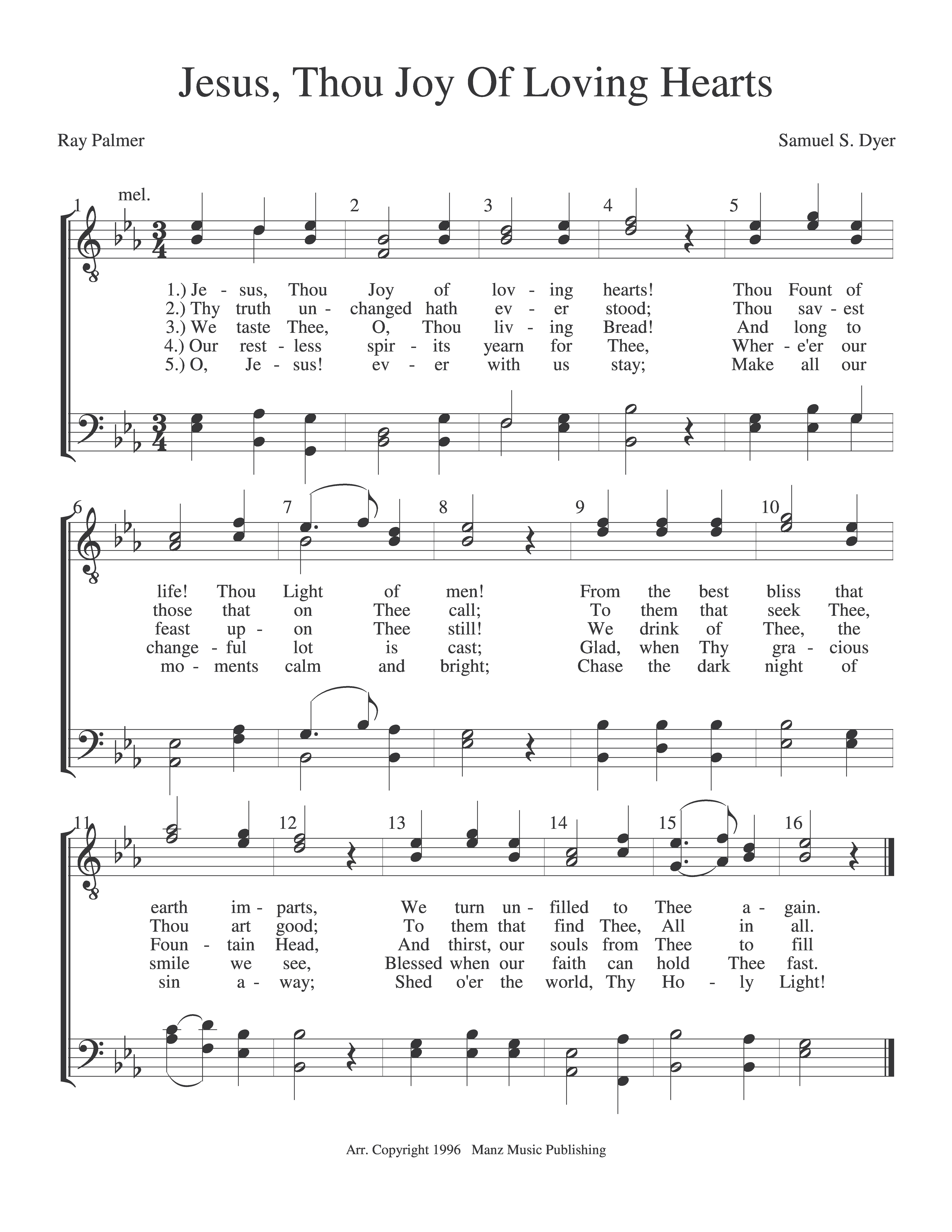 Jesus, Thou Joy Of Loving Hearts
