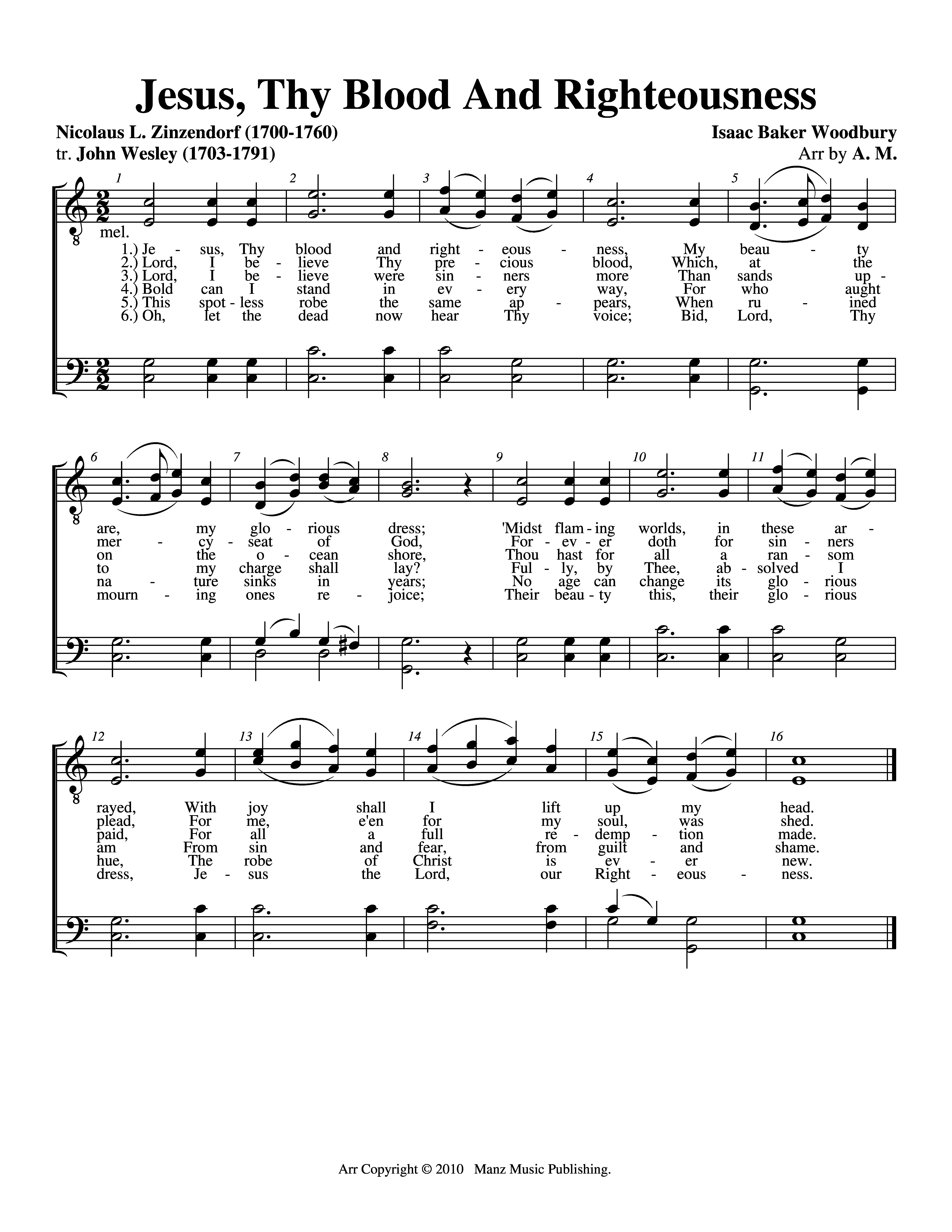 Jesus, Thy Blood And Righteousness