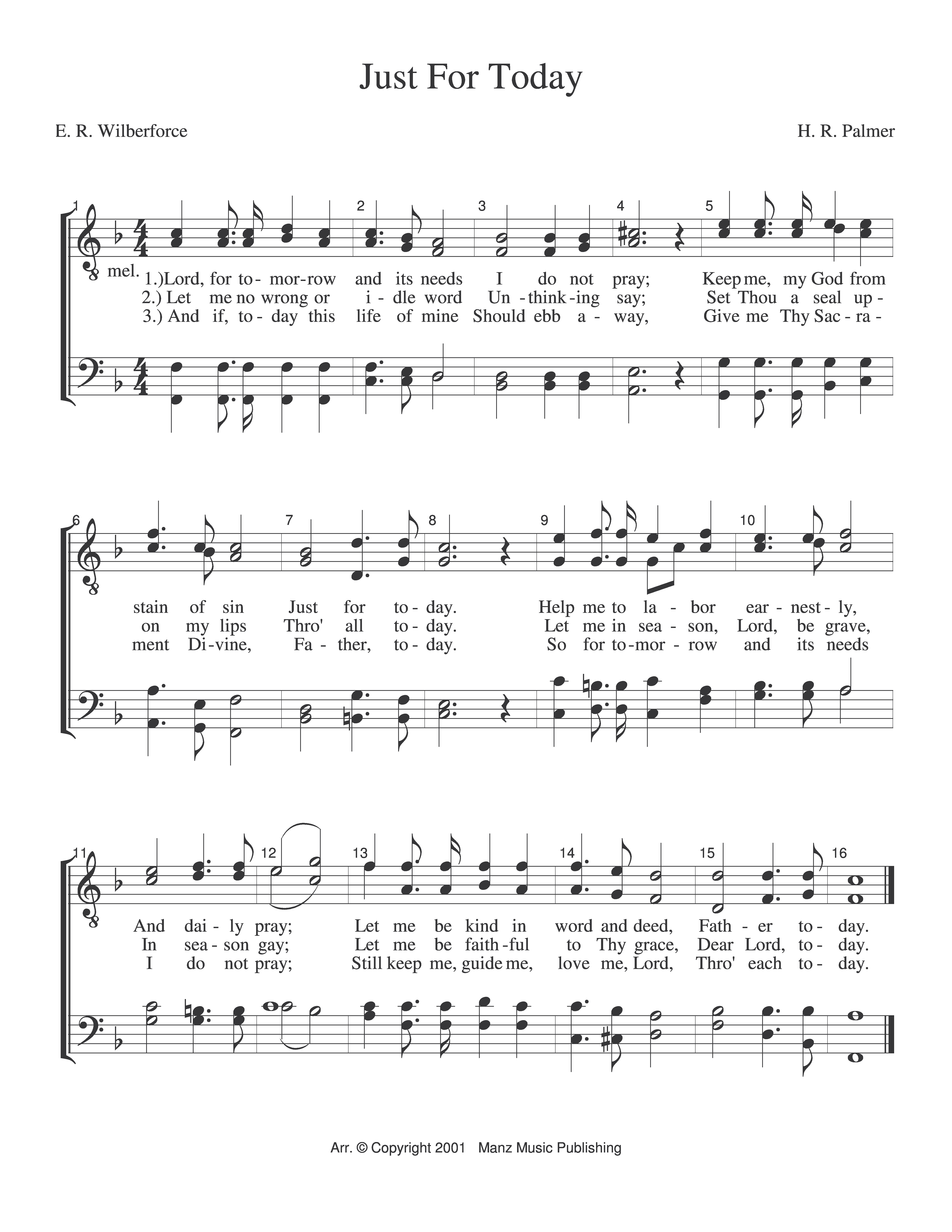 Just For Today (Palmer)