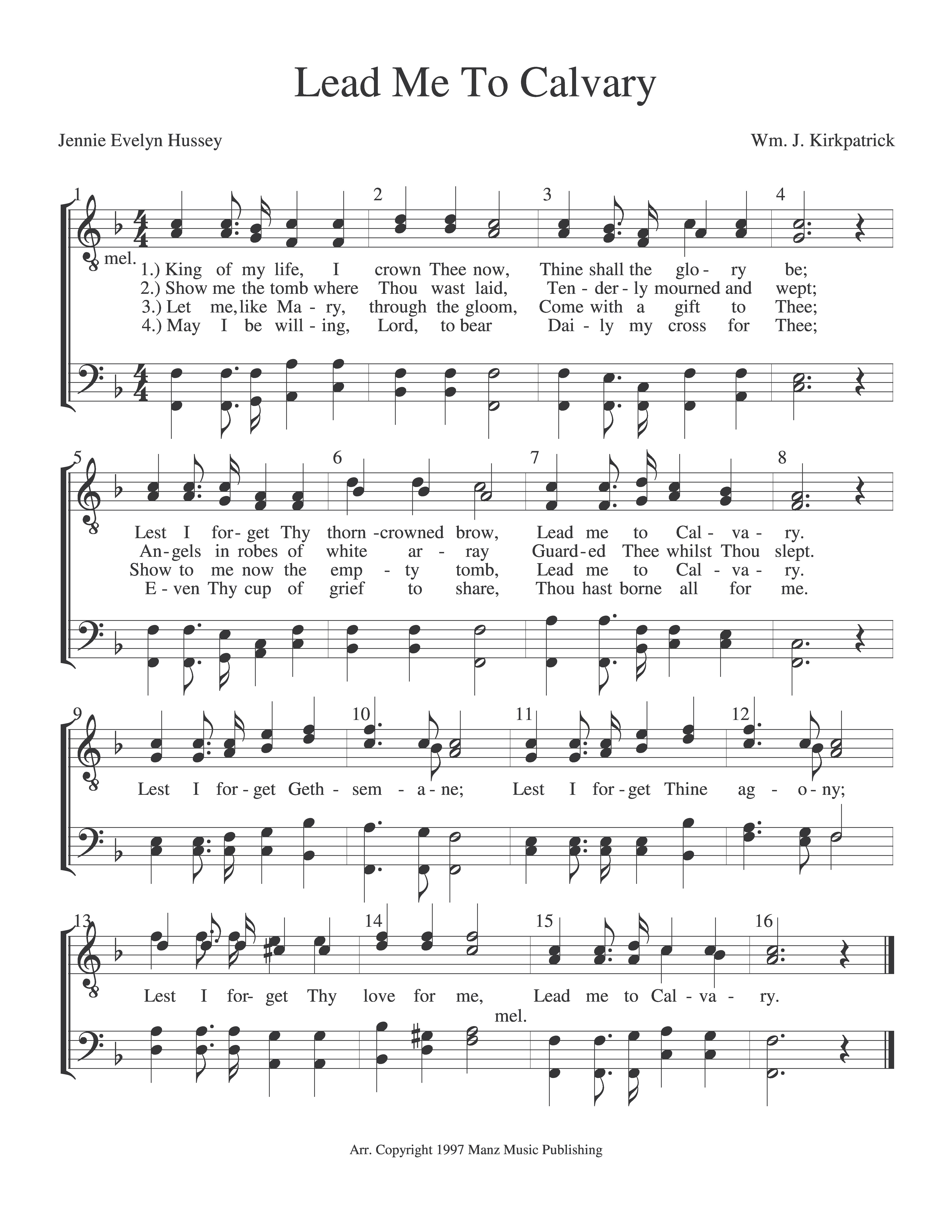 Lead Me To Calvary