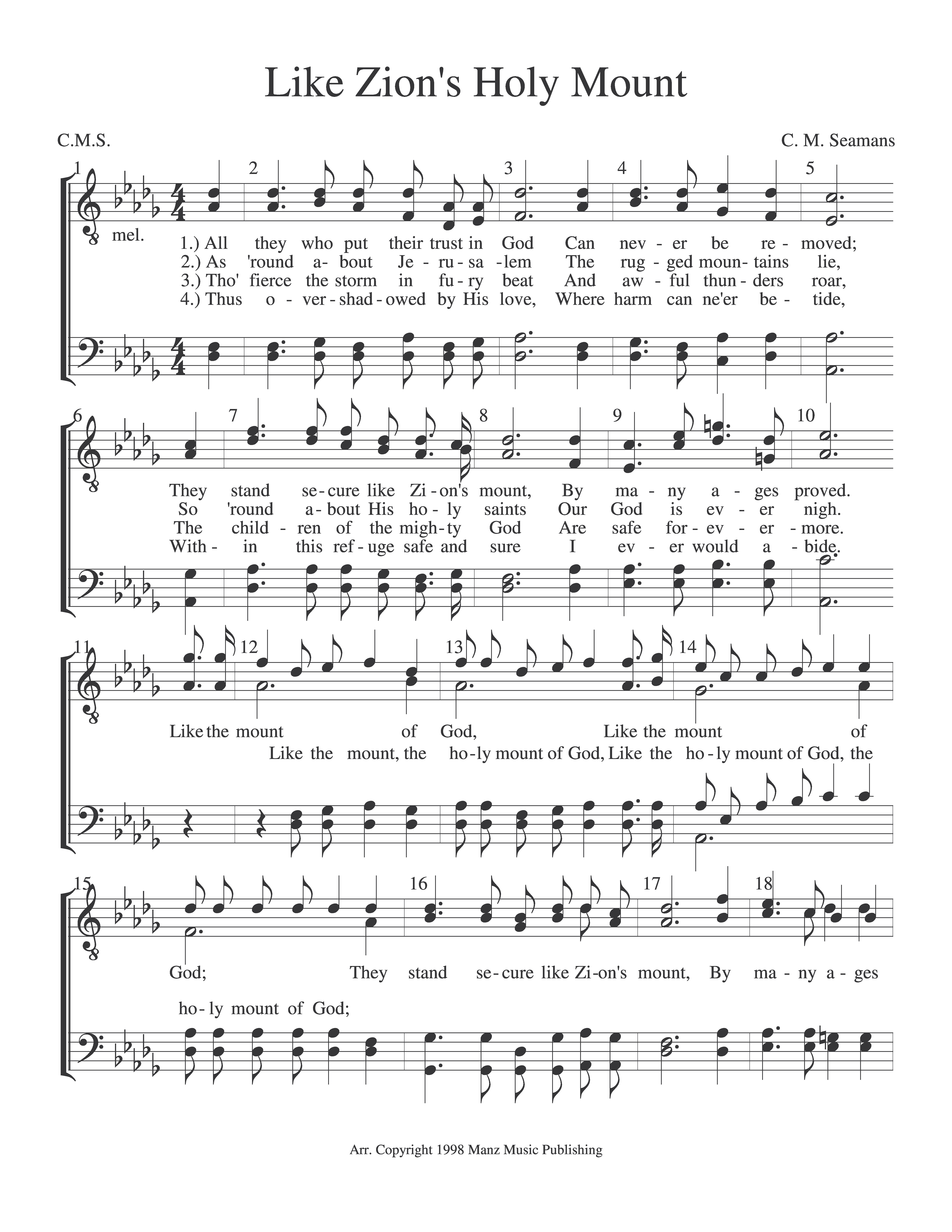 Like Zion's Holy Mount page 1