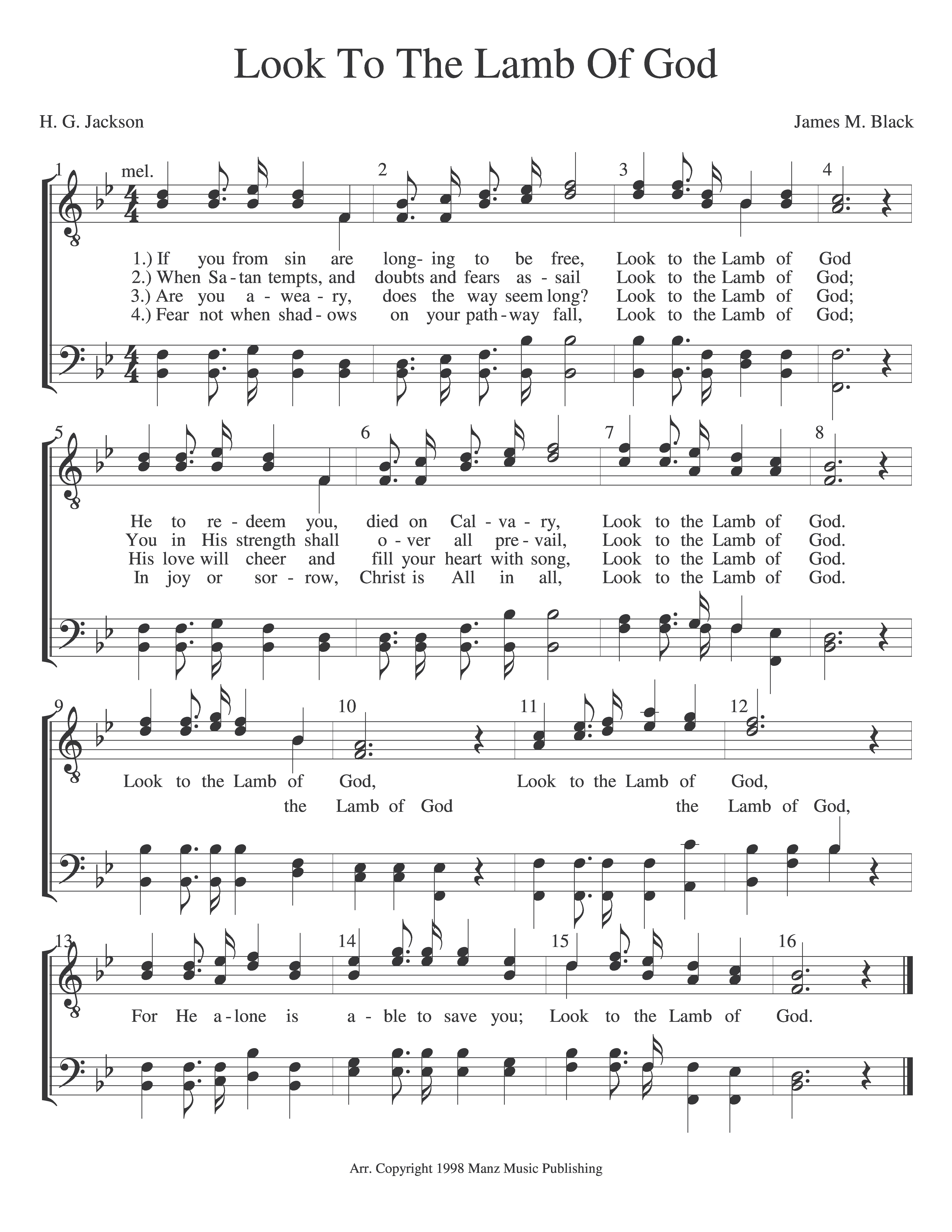 Look To The Lamb Of God