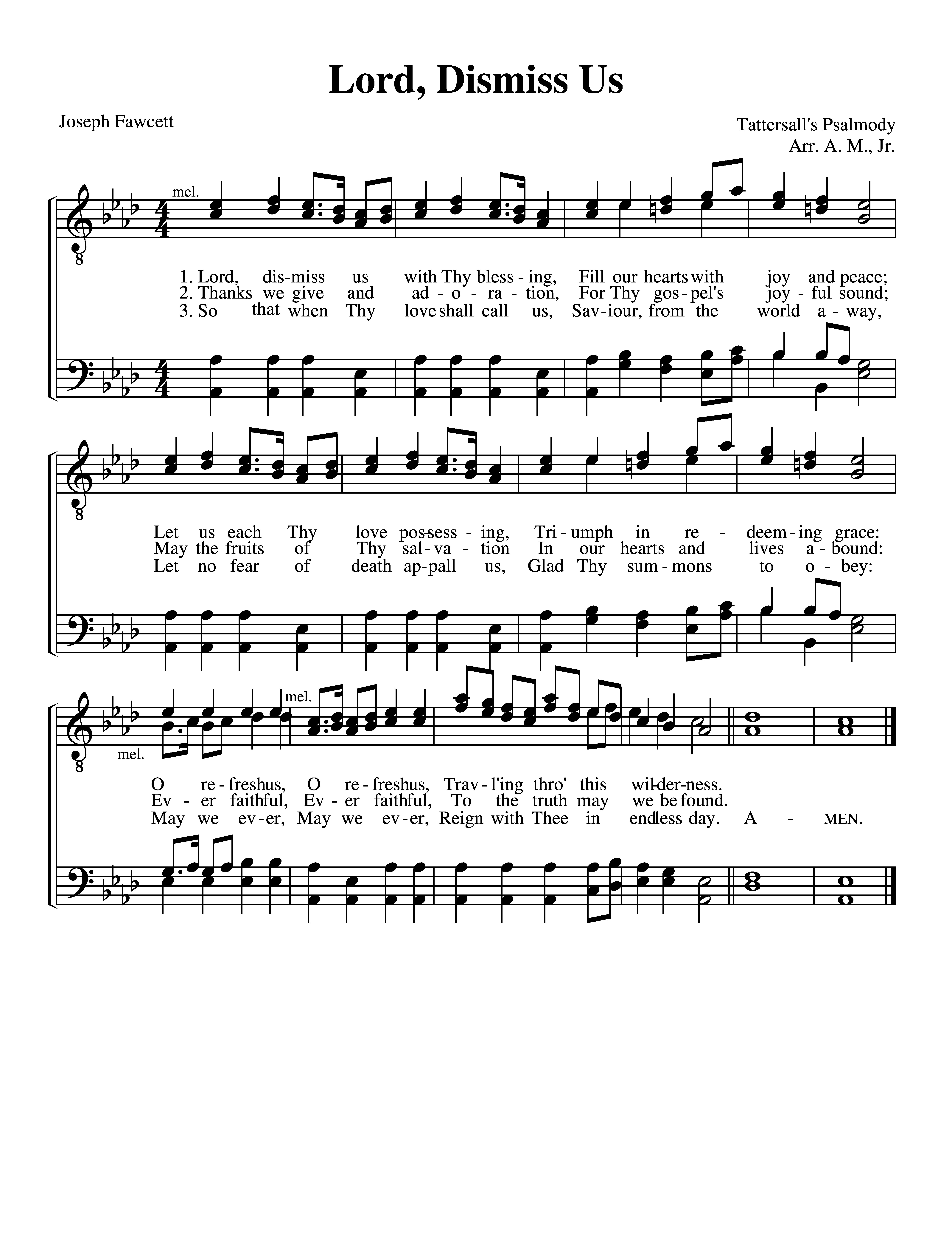 Lord, Dismiss Us