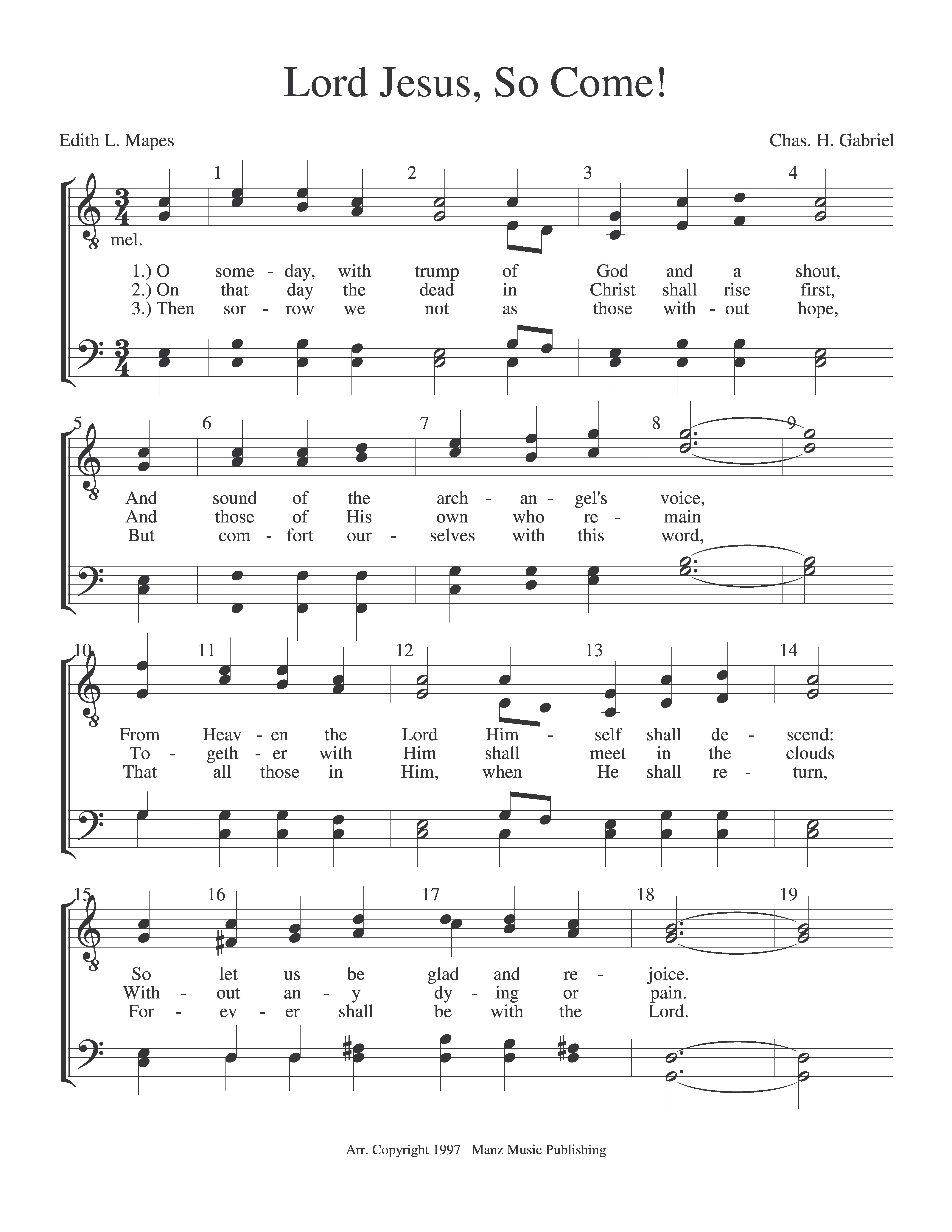 Lord Jesus, So Come page 1